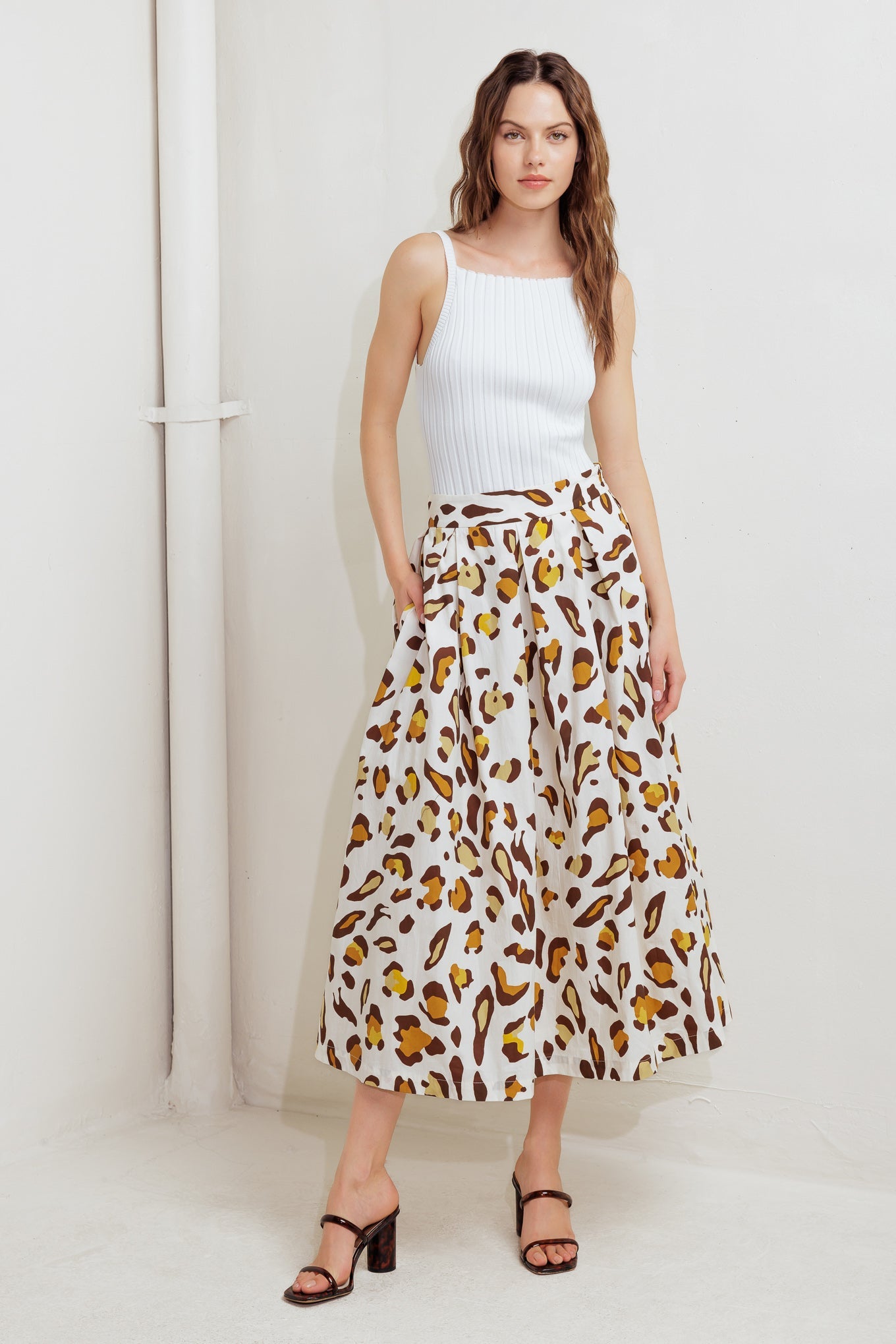 CITY JUNGLE WOVEN FULL SKIRT - MaraFormigone