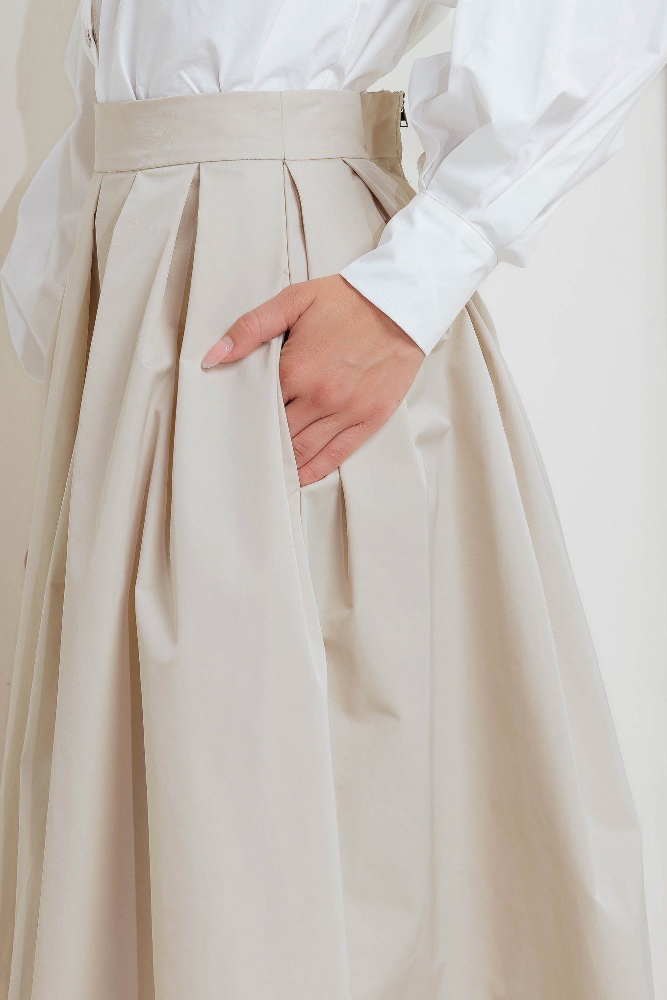 SAIA MIDI LONGA TECIDA SOFT POEM