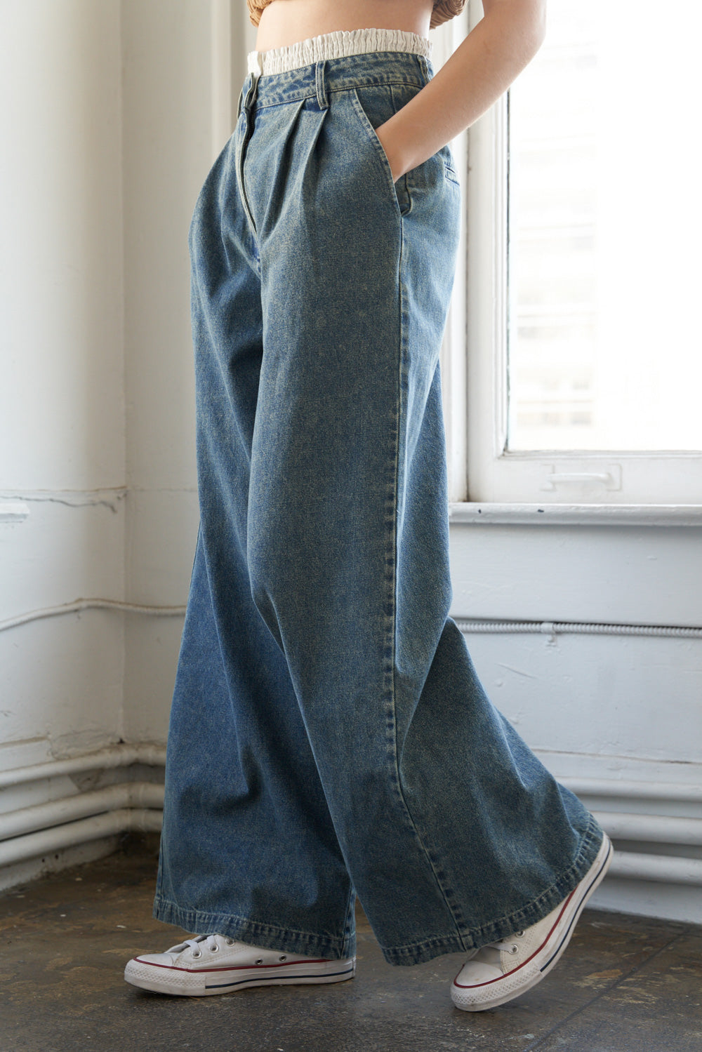 SOMEWHERE UP ABOVE DENIM PANTS - MaraFormigone
