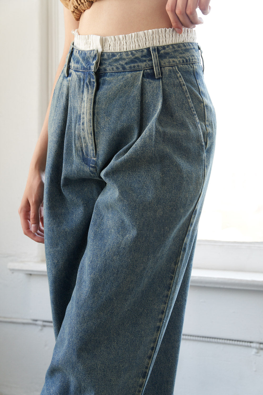 SOMEWHERE UP ABOVE DENIM PANTS - MaraFormigone
