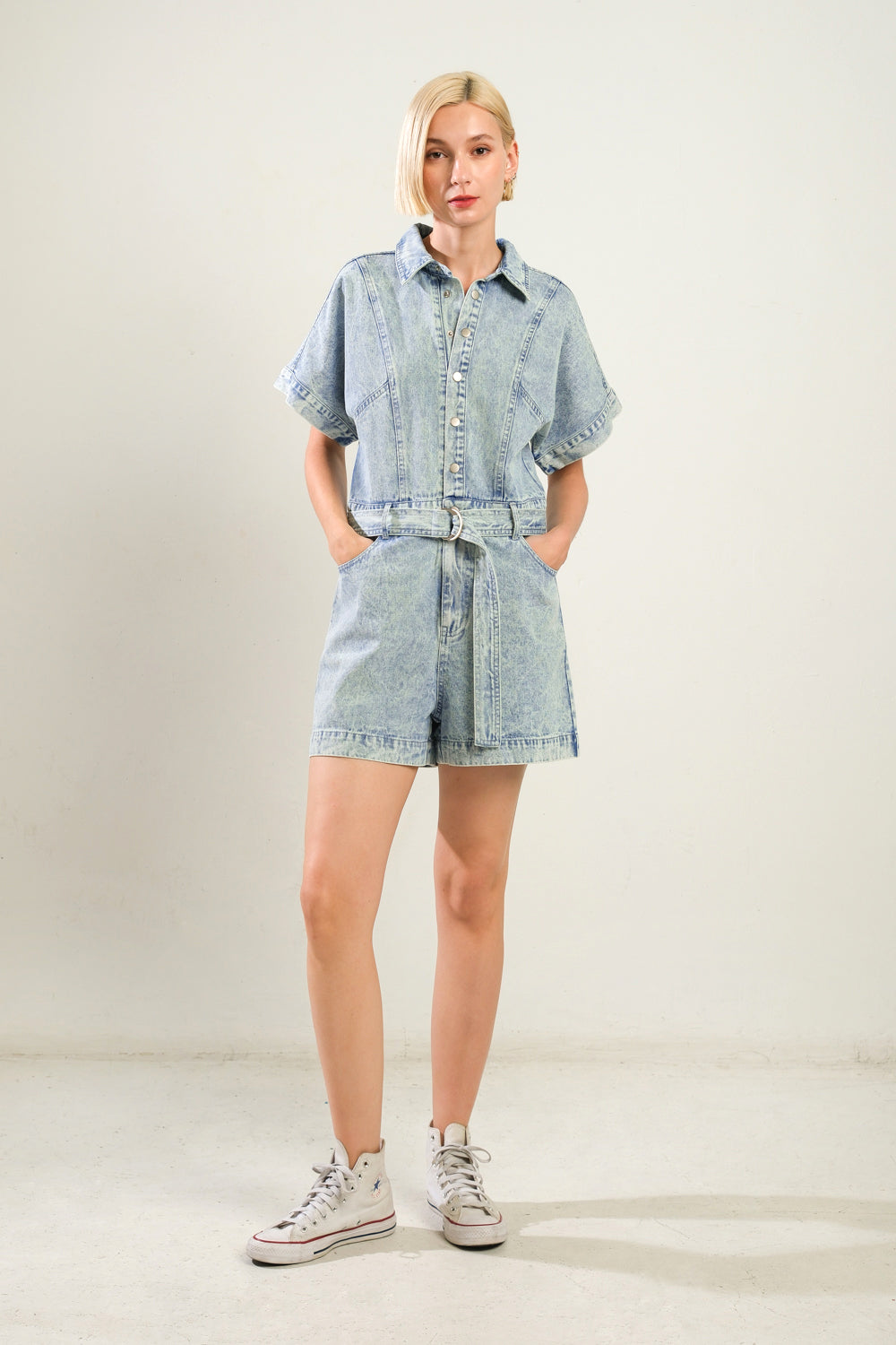 COUNTRYSIDE CHARM DENIM ROMPER - MaraFormigone