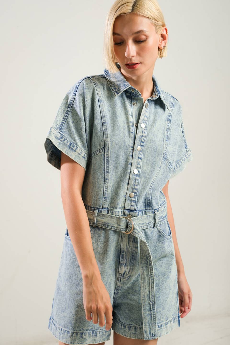 COUNTRYSIDE CHARM DENIM ROMPER - MaraFormigone