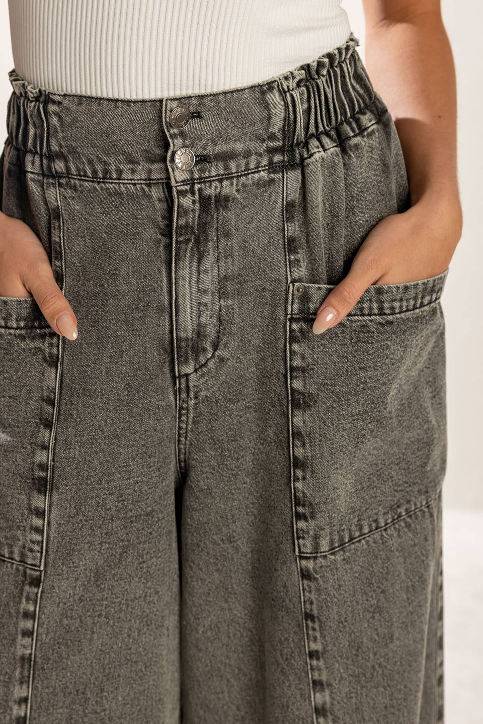 EXPLORING THE CITY DENIM PANTS - MaraFormigone