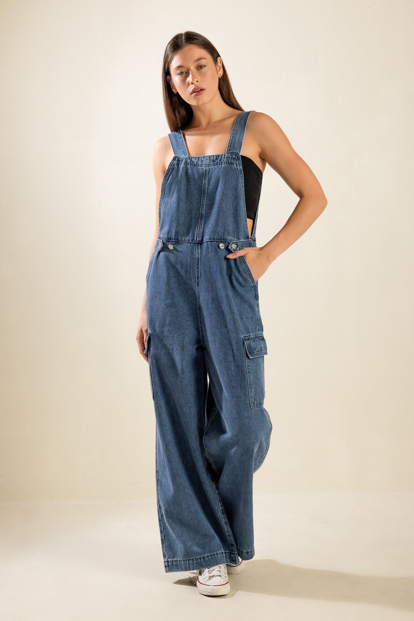 LET ME TALK DENIM CARGO PANTS - MaraFormigone