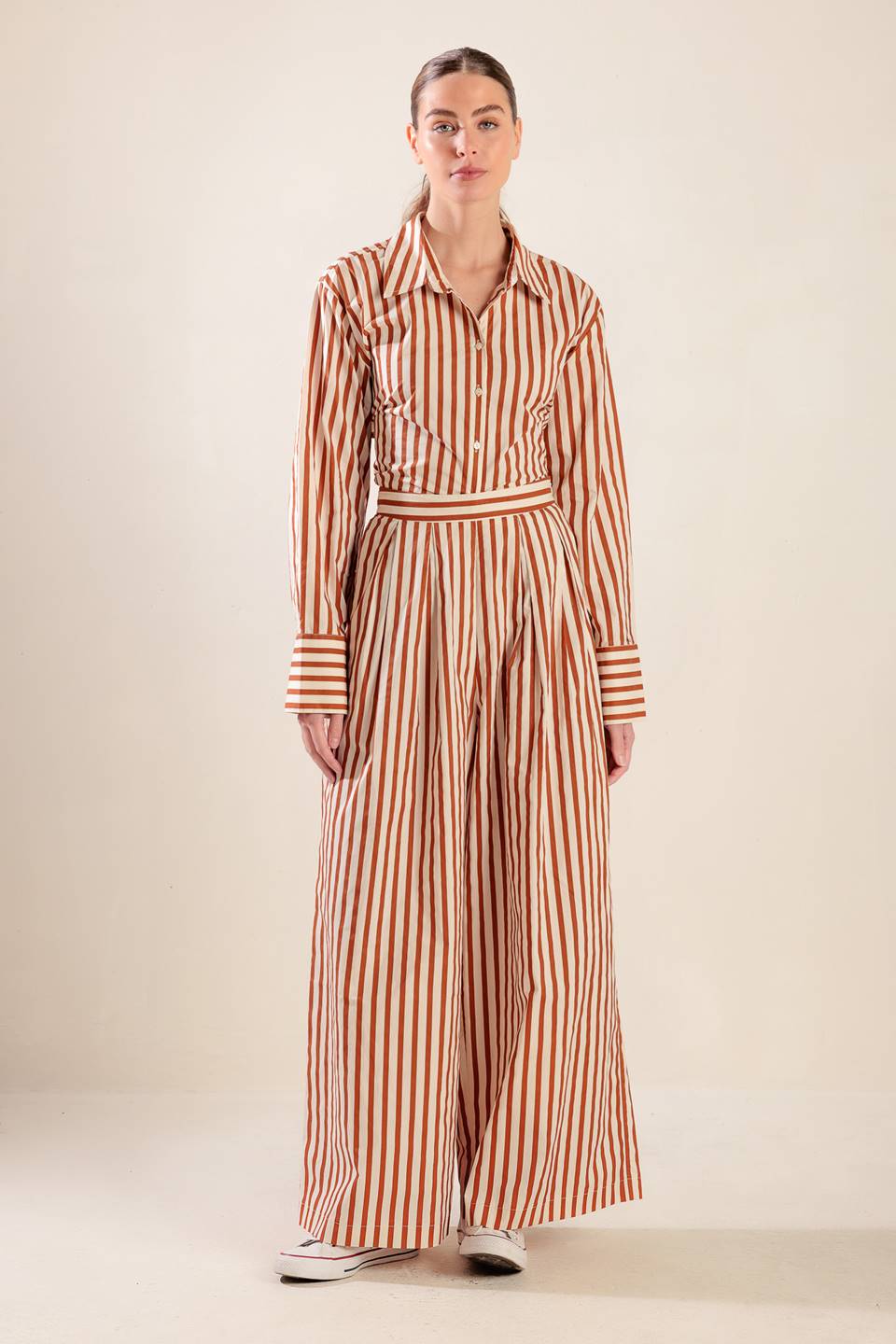 CALÇA TECIDA "PEDAÇOS DO MEU CORAÇÃO"