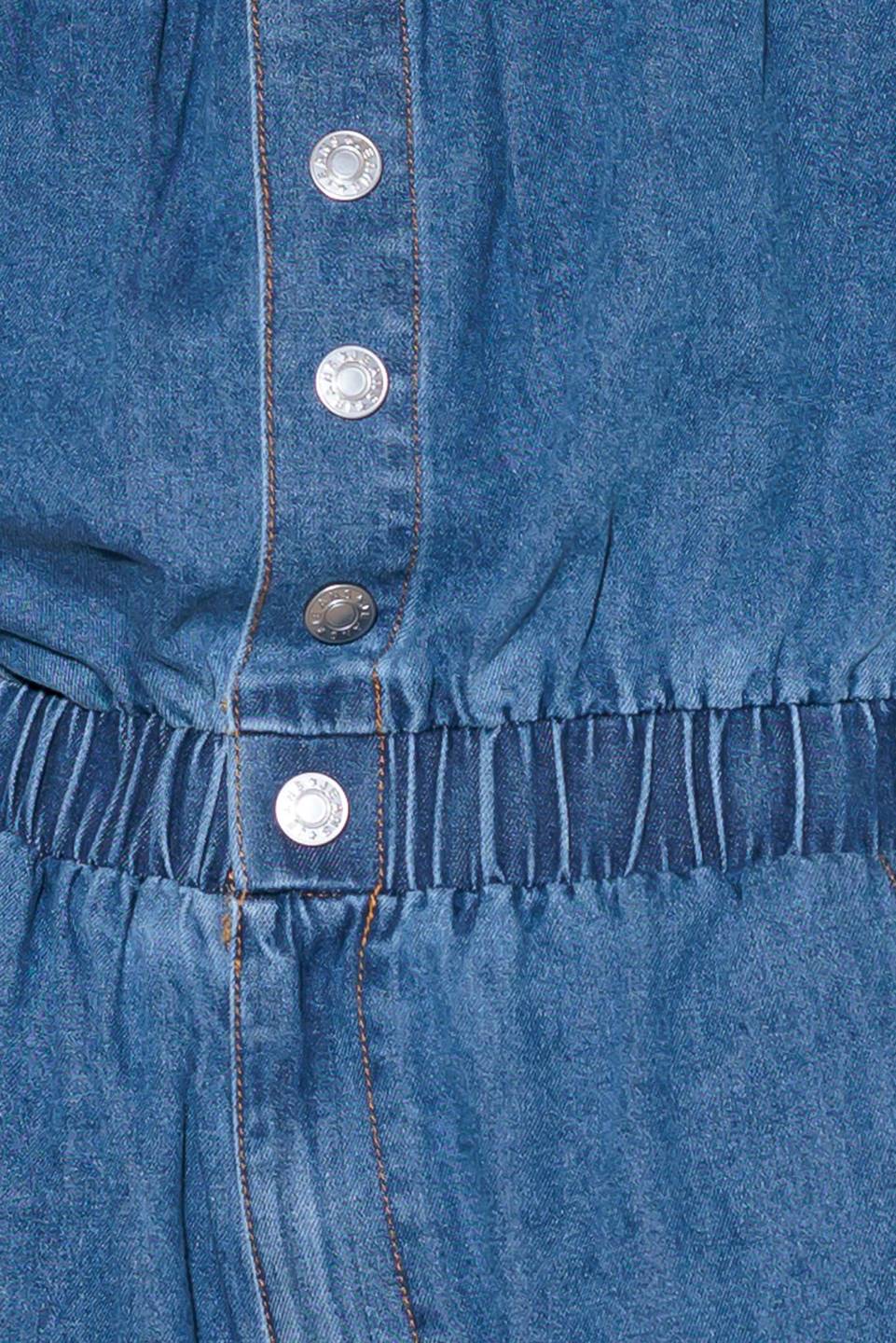 GRACEFULLY WRAPPED MEDIUM DENIM ROMPER - MaraFormigone