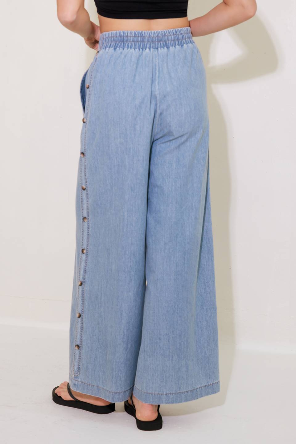 RIVERSIDE SIPS PANTALONES DE CHAMBRAY INDIGO CLARO
