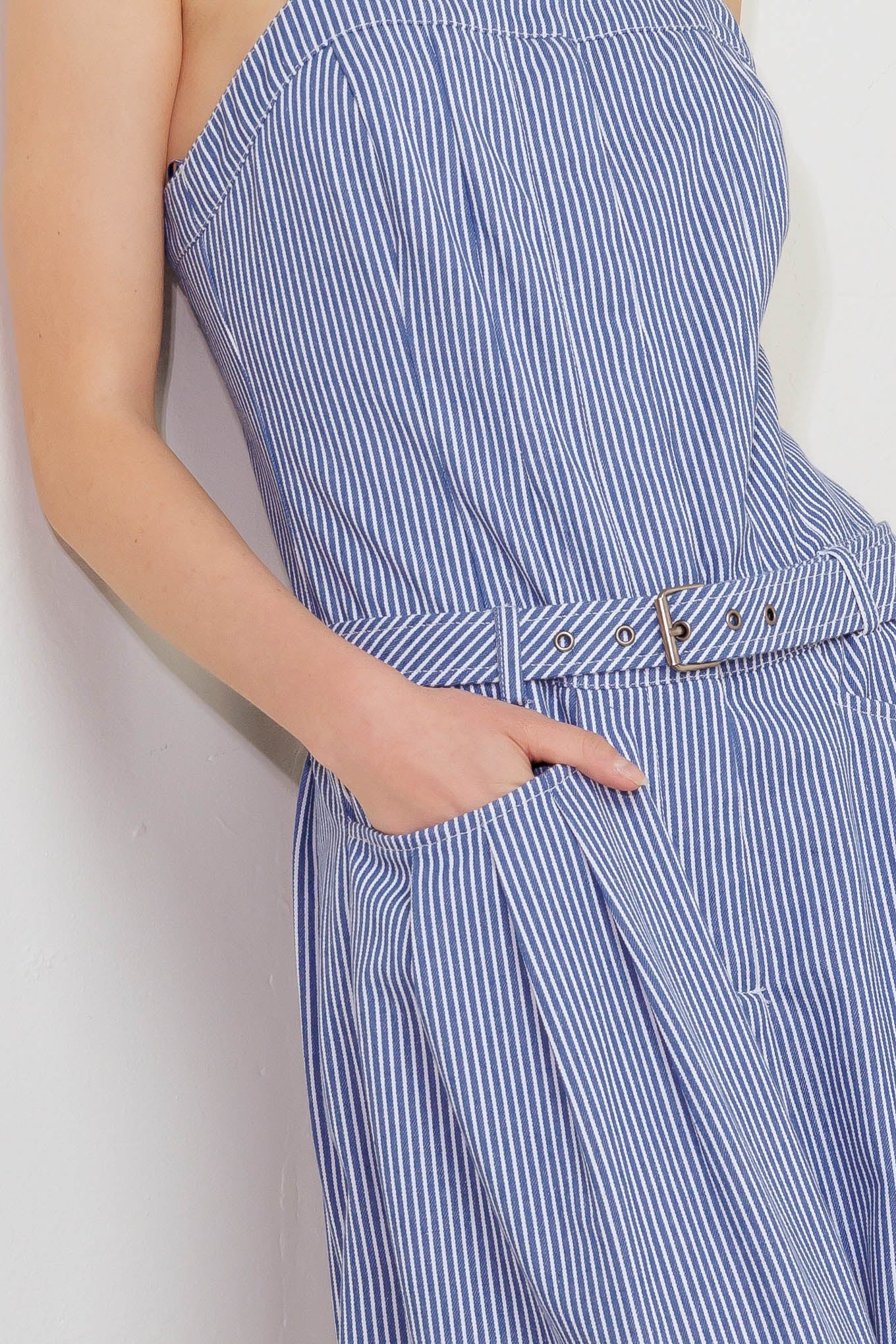 FRESH PETAL BLUE WOVEN JUMPSUIT - MaraFormigone