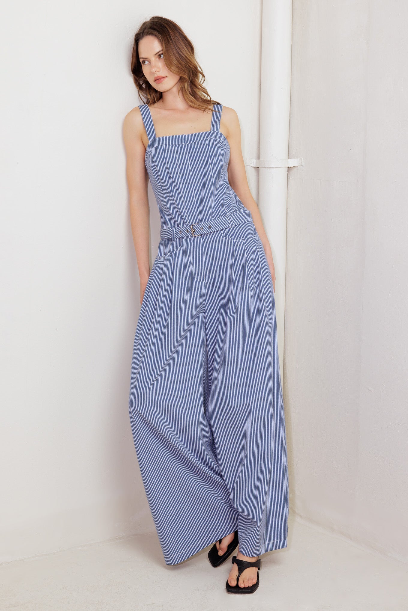 FRESH PETAL BLUE WOVEN JUMPSUIT - MaraFormigone