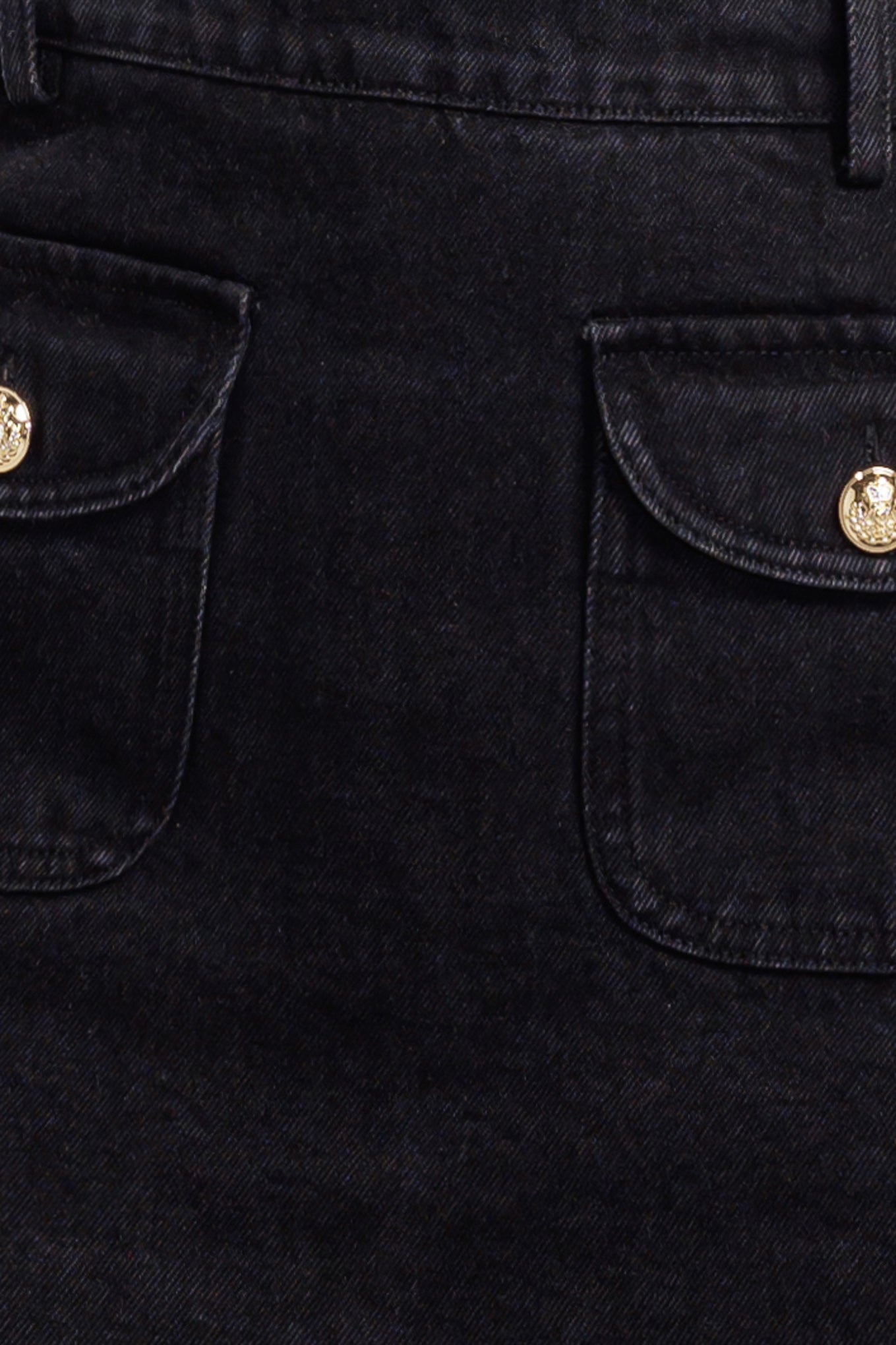 Falda pantalón negra tejida de corte fluido a medida