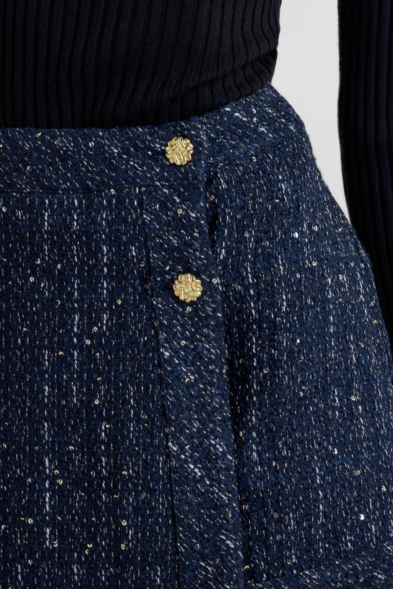 PARISIAN NAVY TWEED SKORT - MaraFormigone