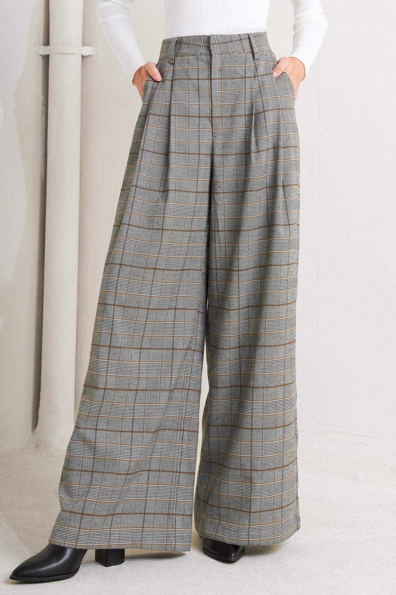 NEW AGE WOVEN PLAID PANTS - MaraFormigone