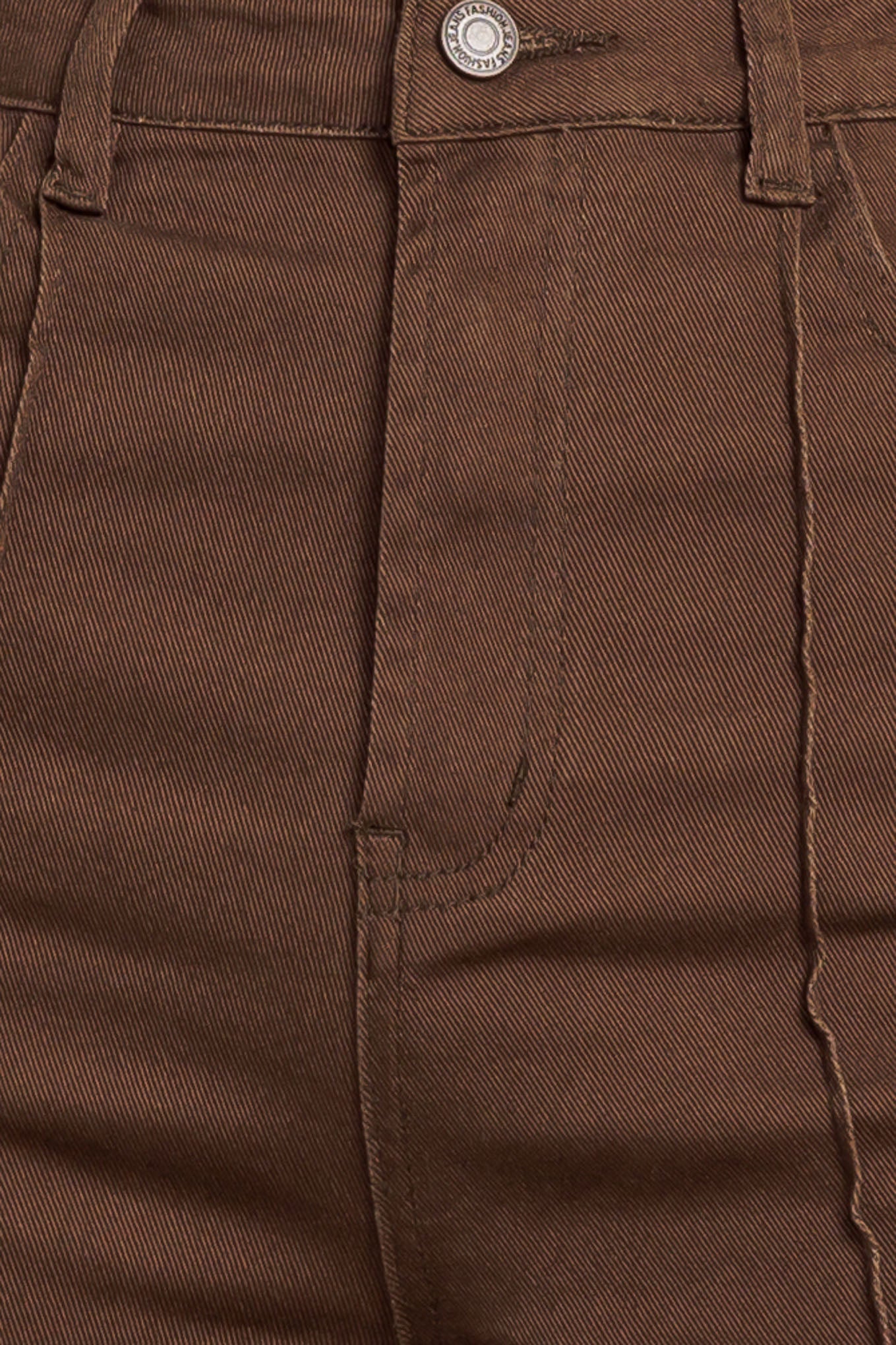 EFFORTLESS EDGE BROWN TWILL PANTS - MaraFormigone