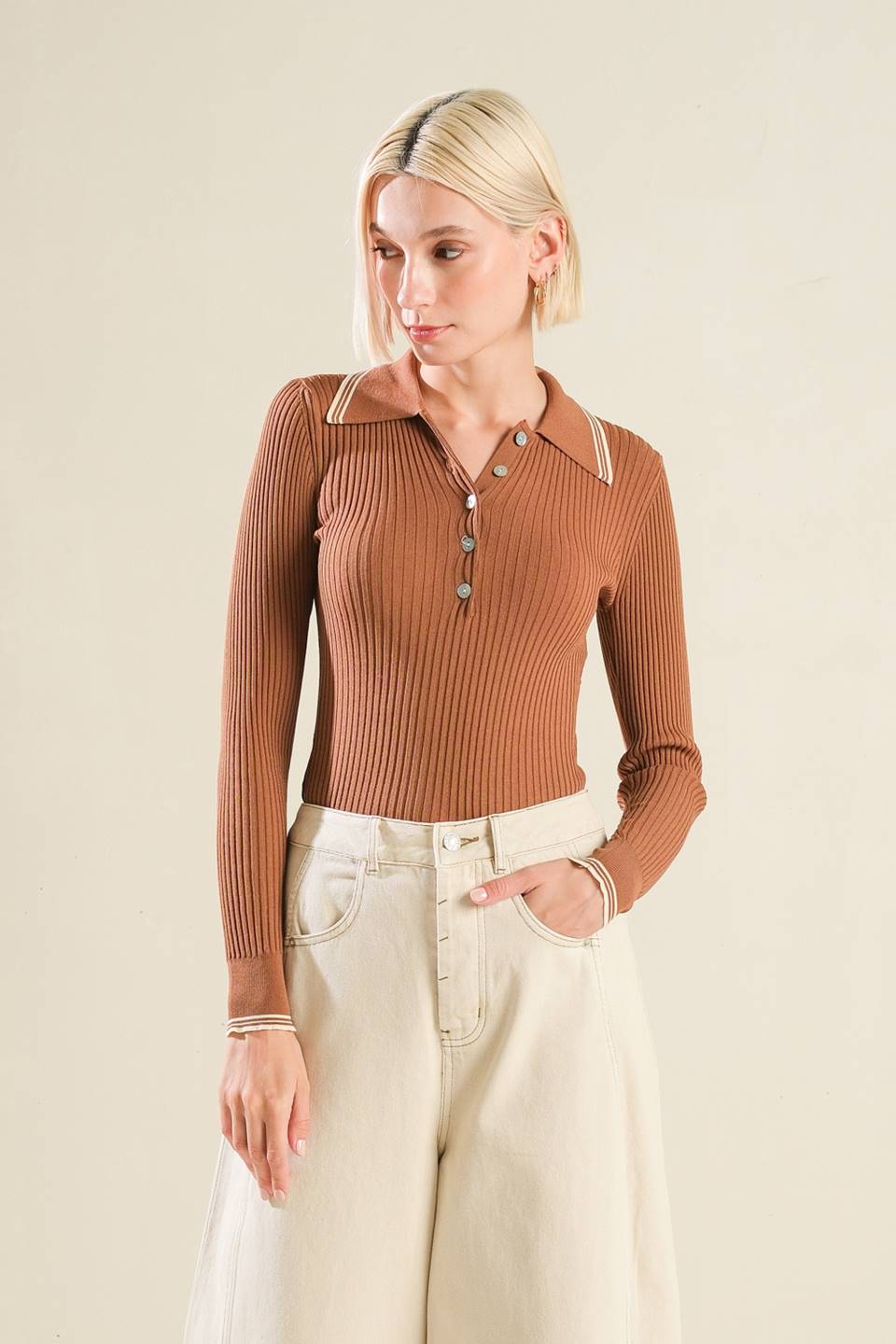 Vou pensar sobre a camisa polo.