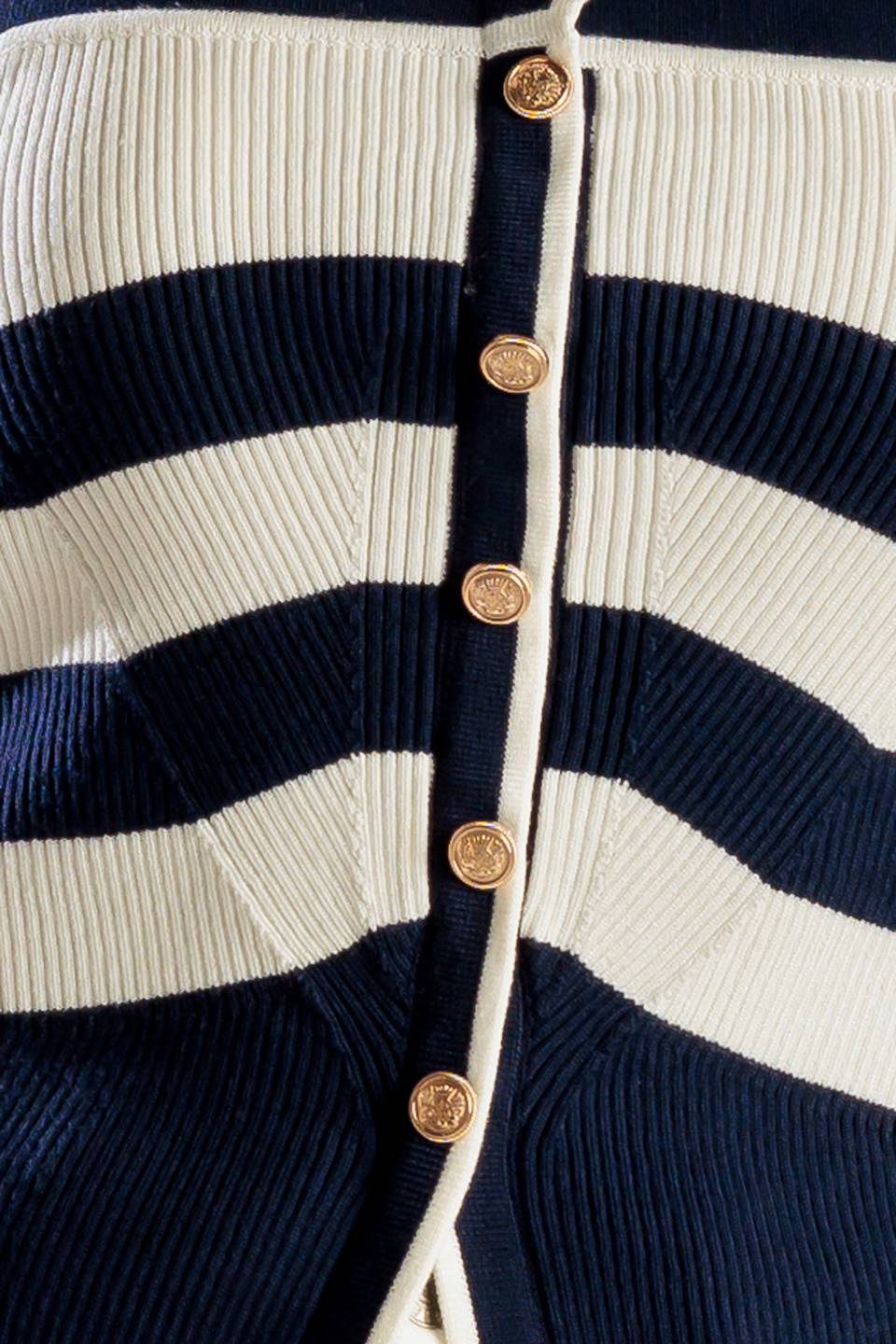 TOP DE PUNTO AZUL MARINO BRILLANTE