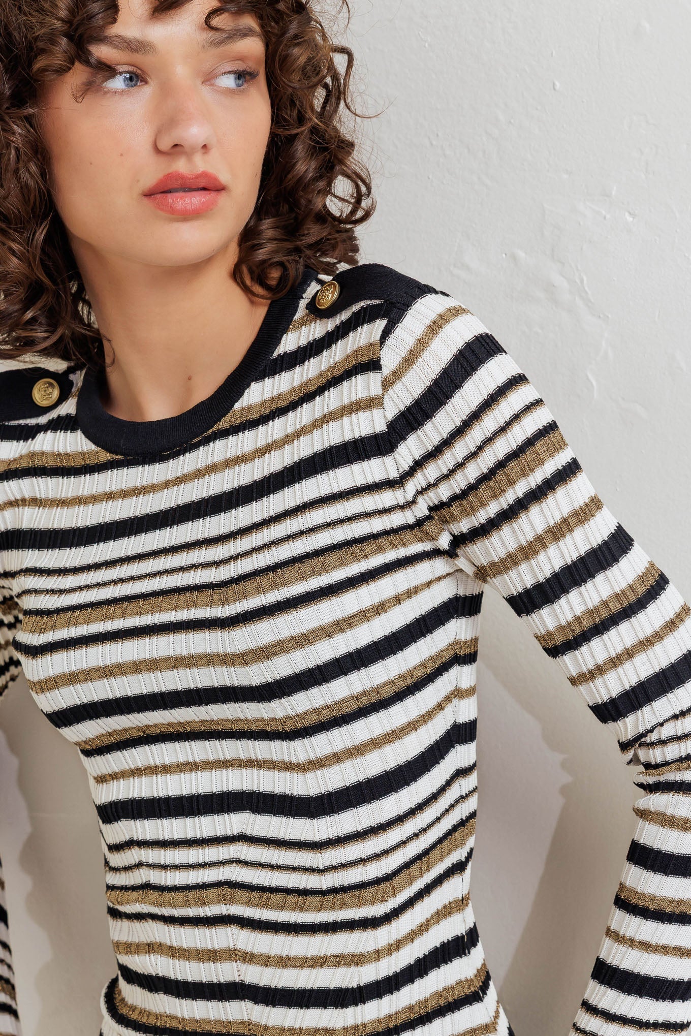 Blusa de tricô Sweet Stripe Muse