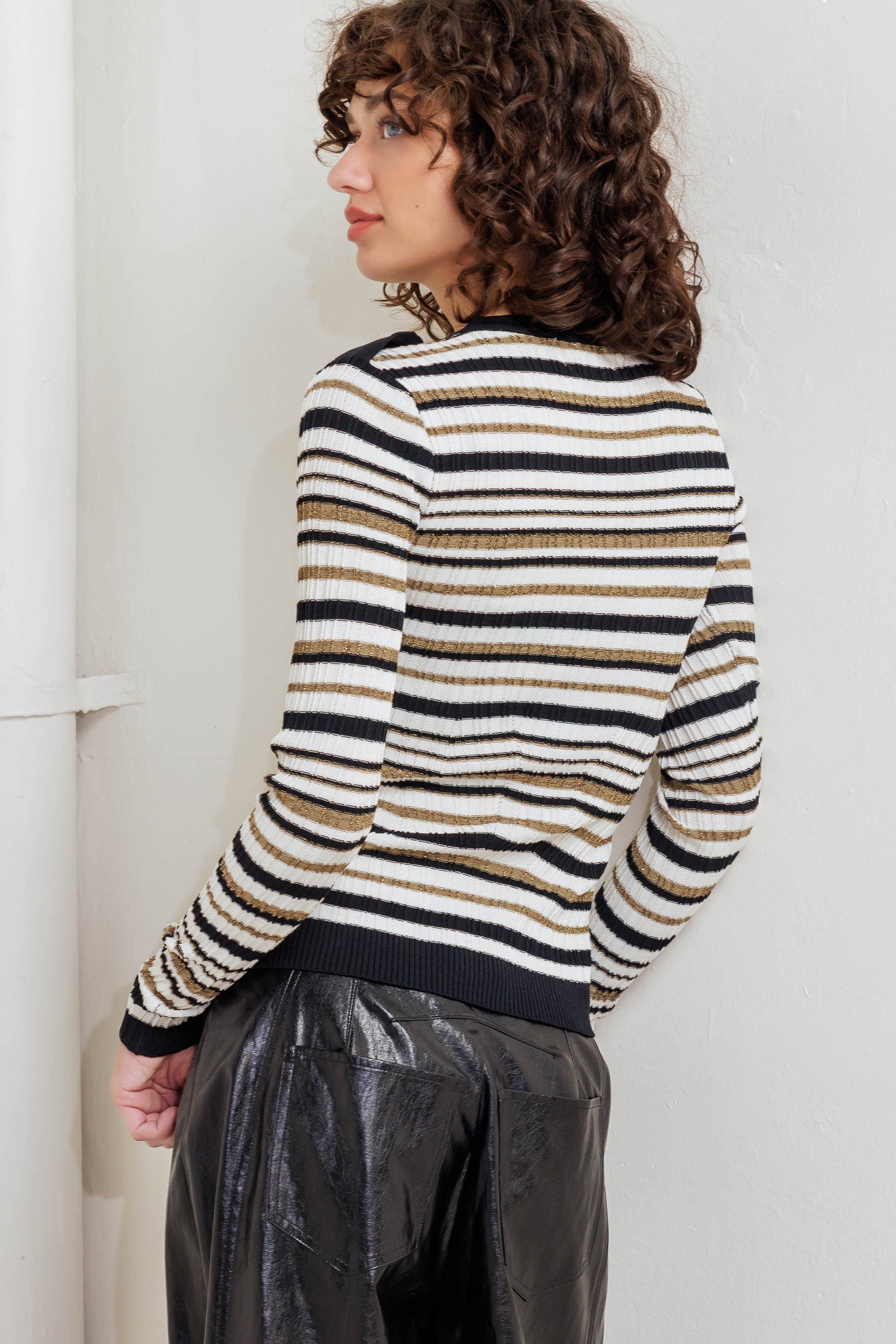 Blusa de tricô Sweet Stripe Muse