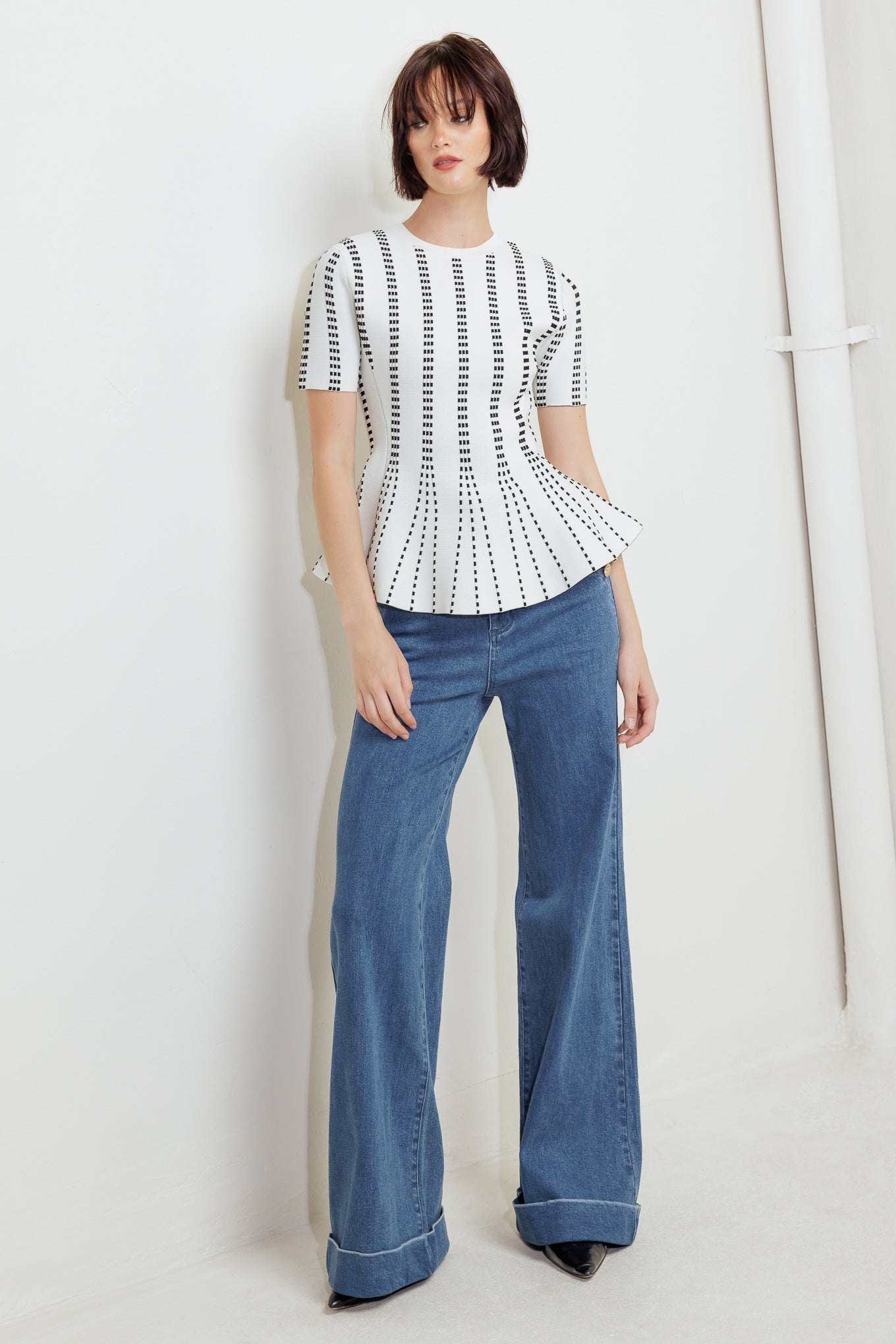 EVENING RUSTLE JACQUARD SWEATER TOP - MaraFormigone