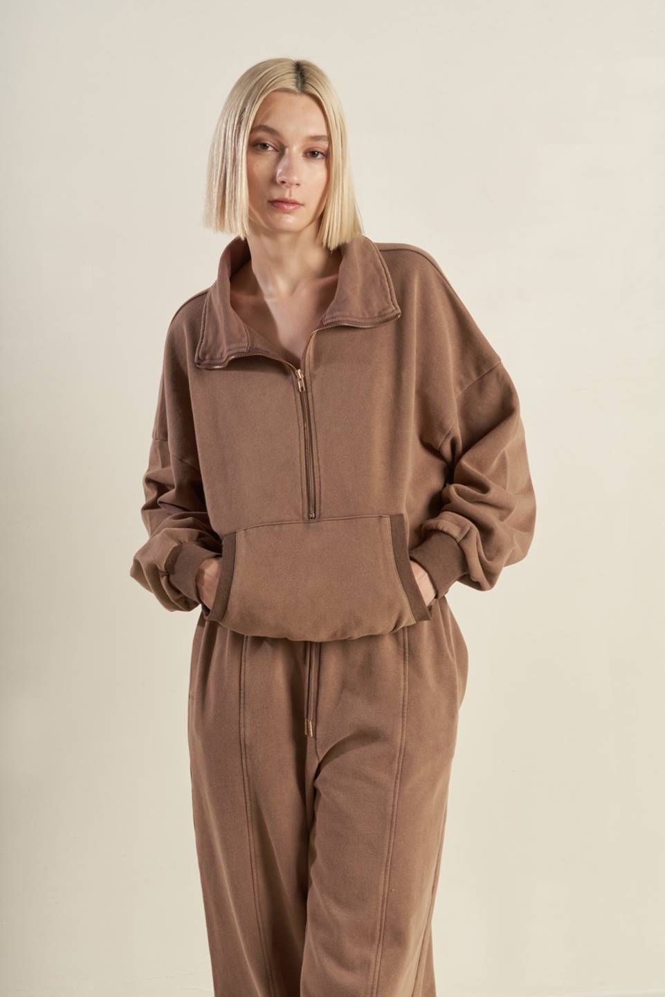 DELIGHTFUL DRAPE FRENCH TERRY SWEATSHIRT - MaraFormigone