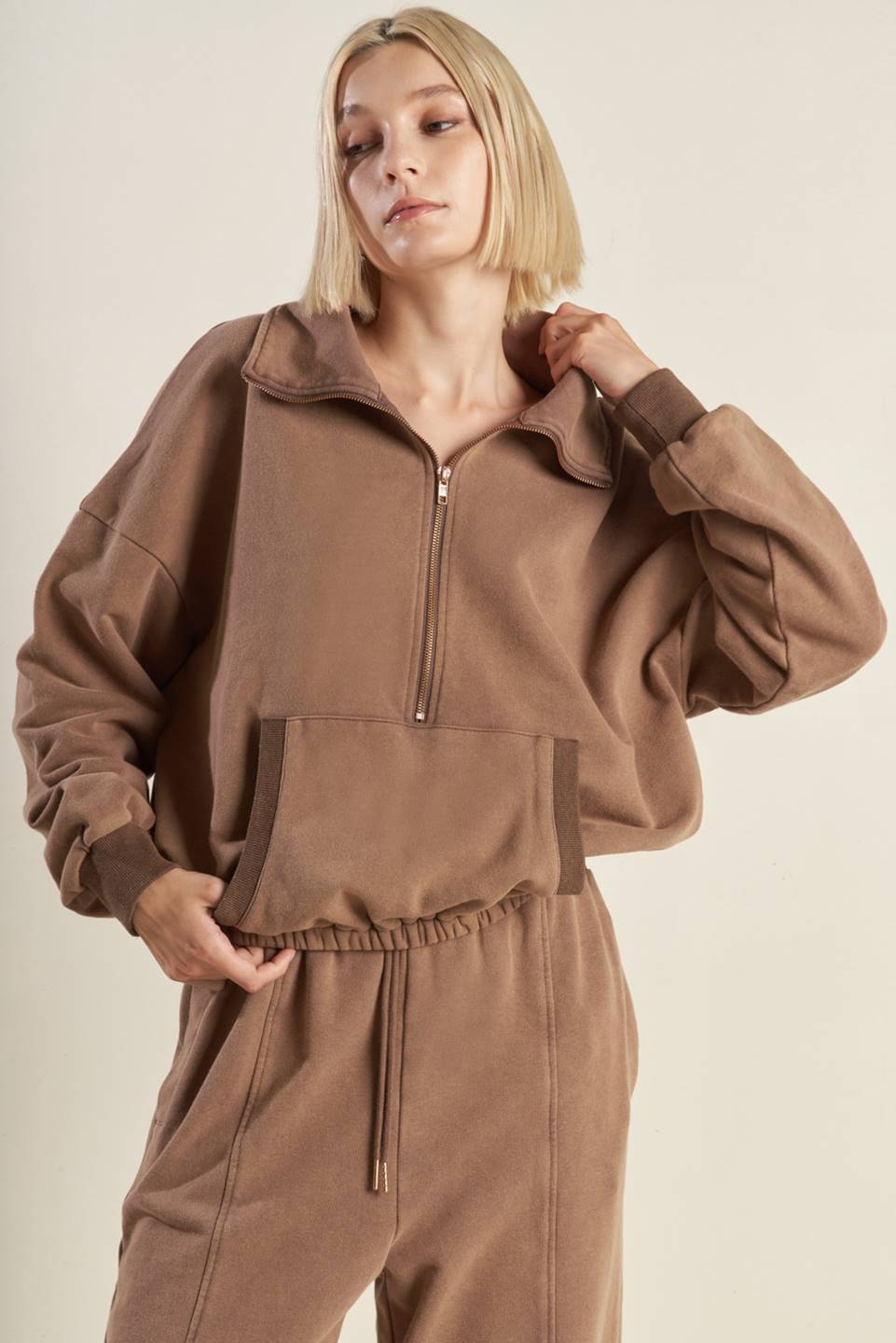 DELIGHTFUL DRAPE FRENCH TERRY SWEATSHIRT - MaraFormigone