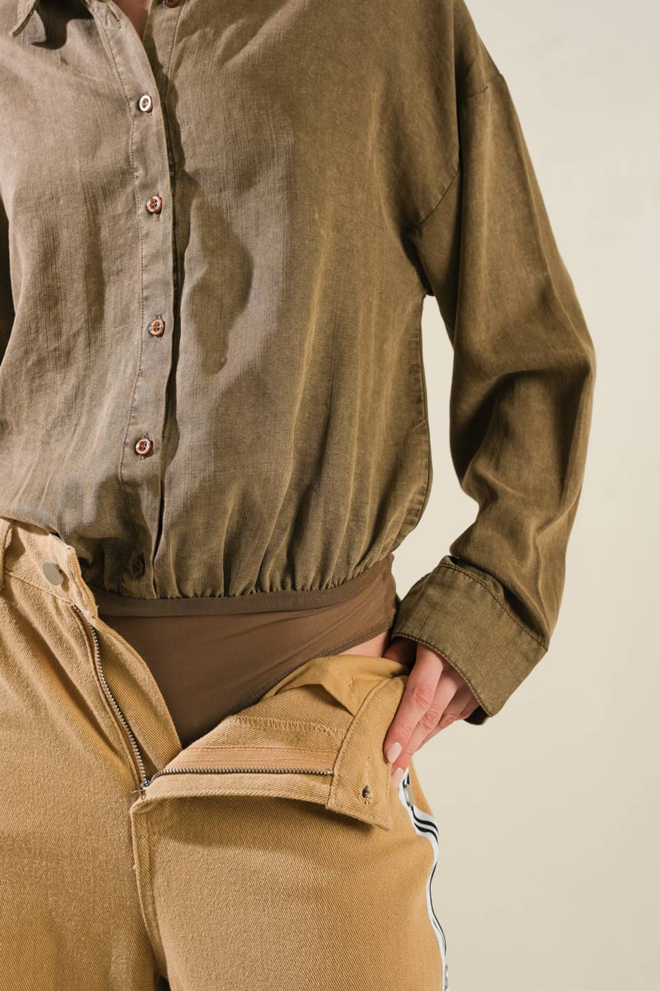 Body de tecido Park Avenue