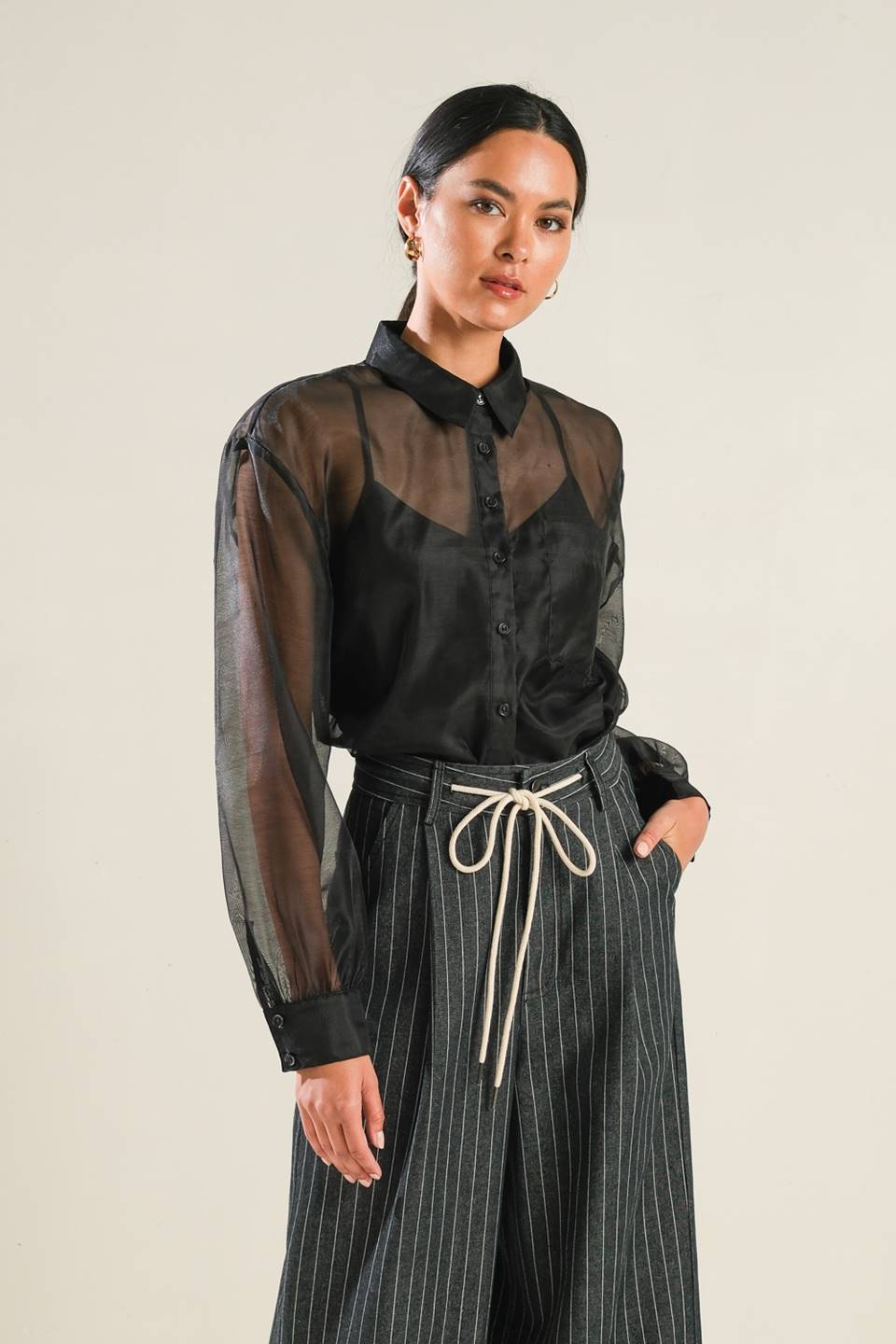 BLUSA DE ORGANZA "AMOR ACIMA DO MEDO"