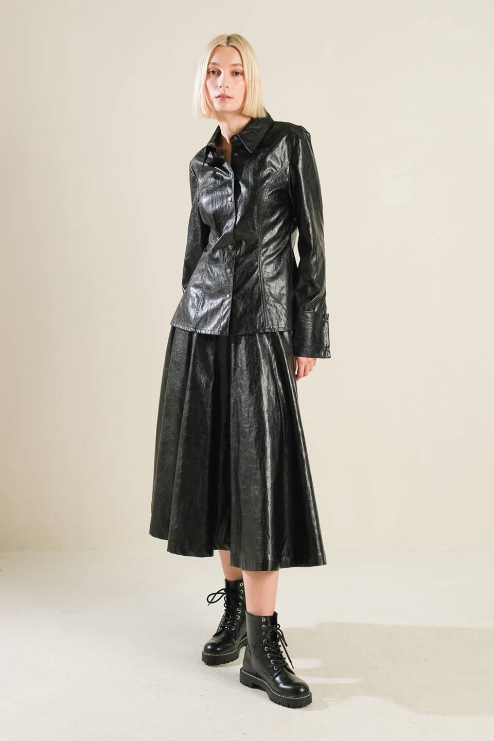 MY HEART TO YOU FAUX LEATHER TOP - MaraFormigone