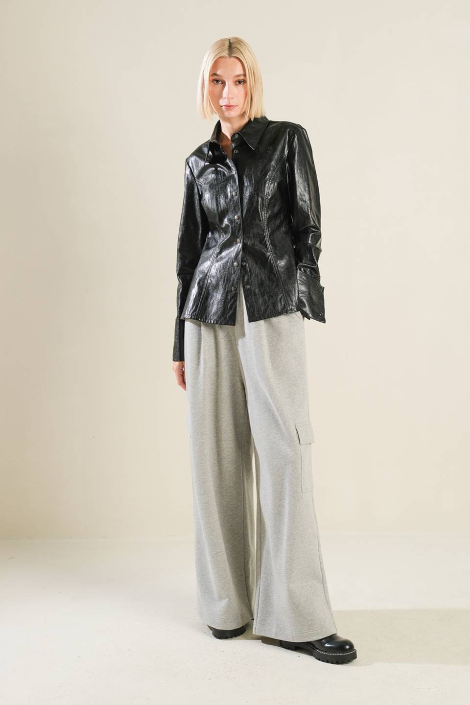 MY HEART TO YOU FAUX LEATHER TOP - MaraFormigone