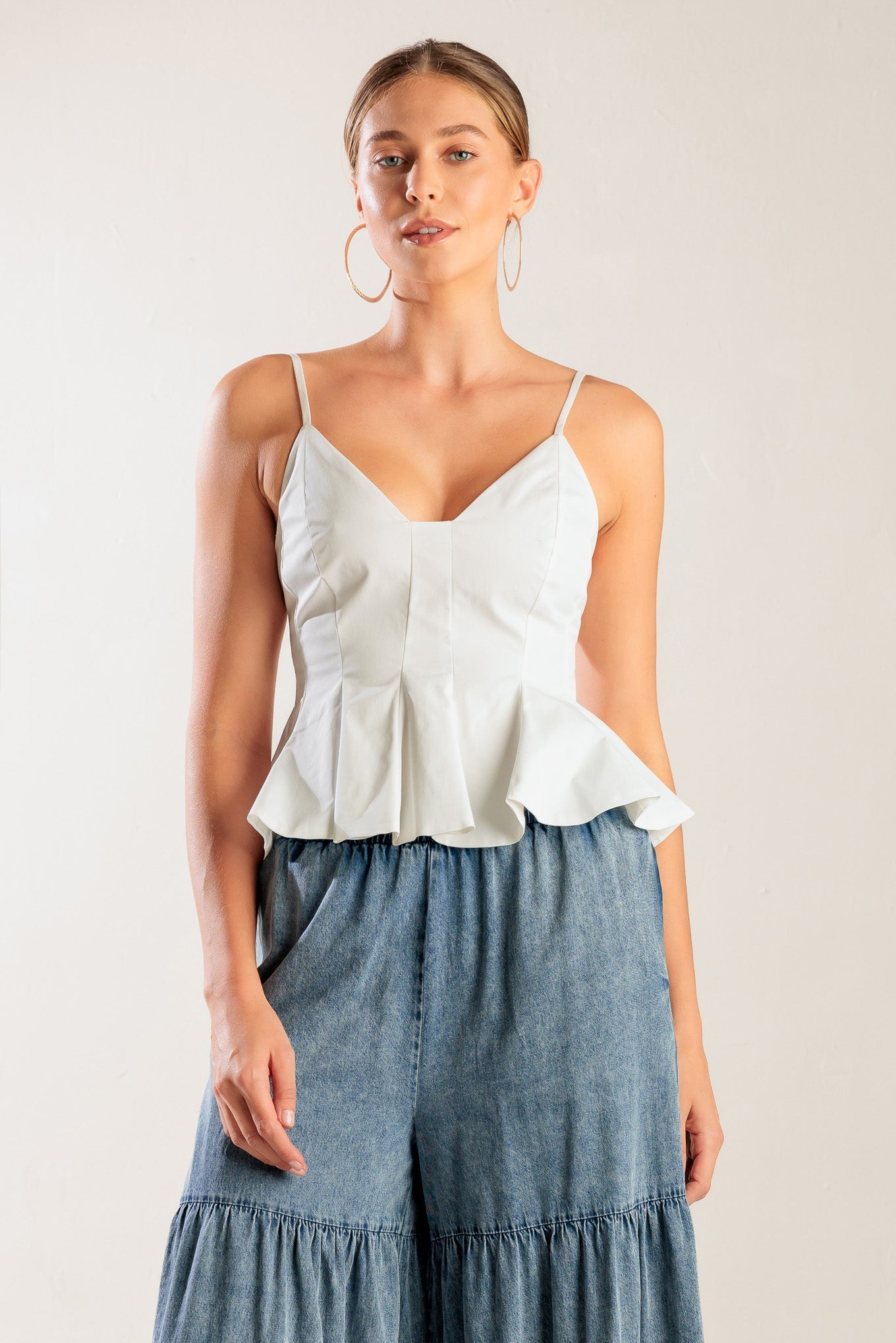IT'S PERFECT TIMING WOVEN CAMI TOP