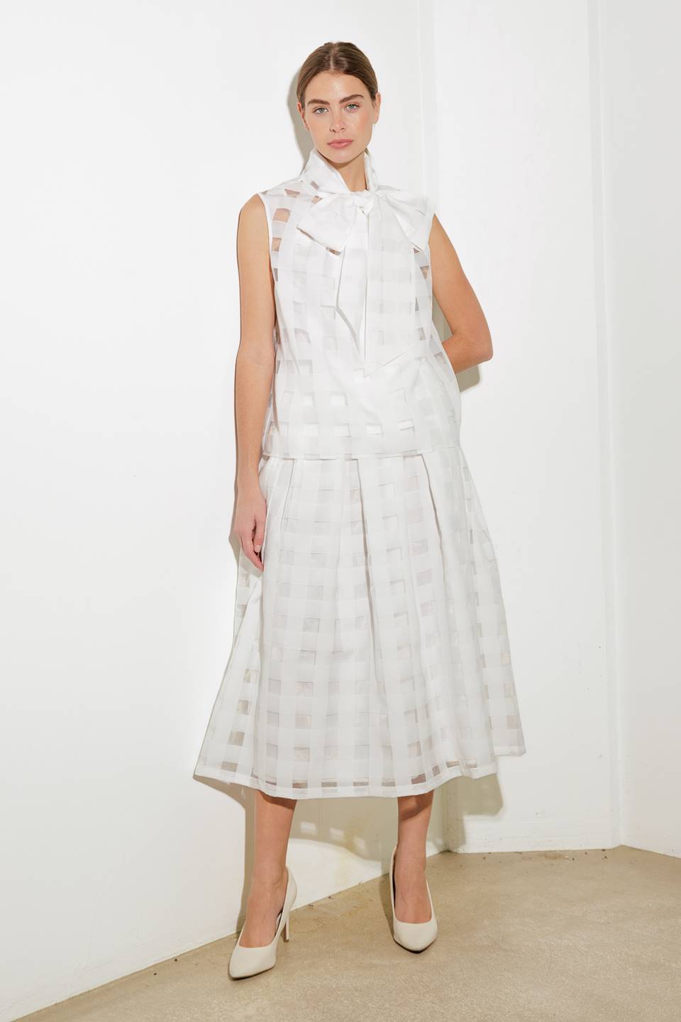 BLUSA DE ORGANZA BRANCA LIVE FOR US