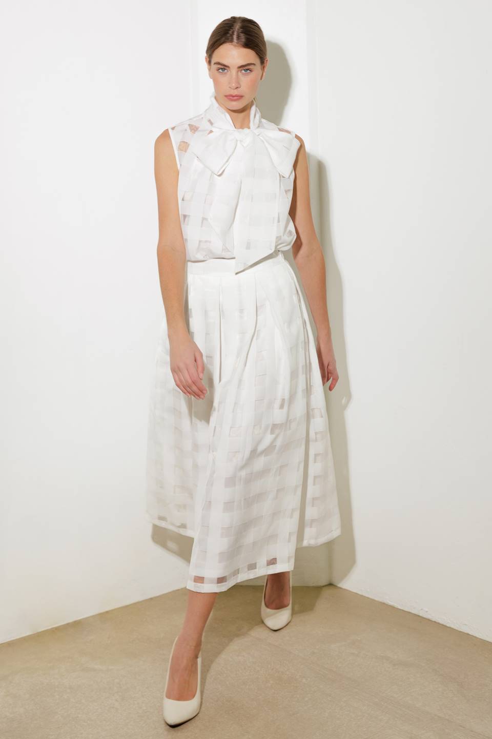 BLUSA DE ORGANZA BRANCA LIVE FOR US