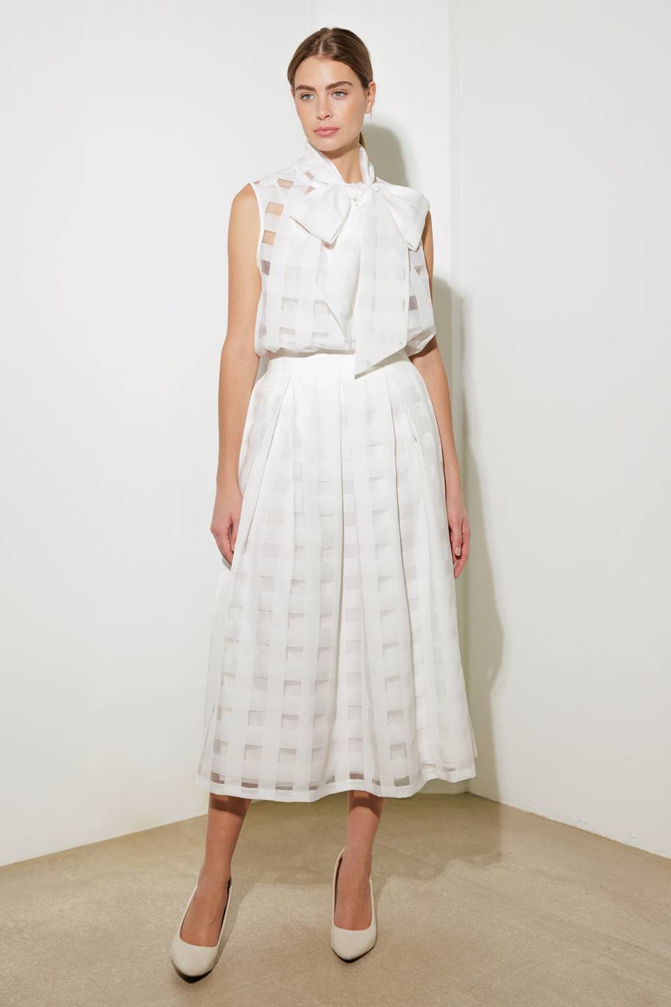 BLUSA DE ORGANZA BRANCA LIVE FOR US