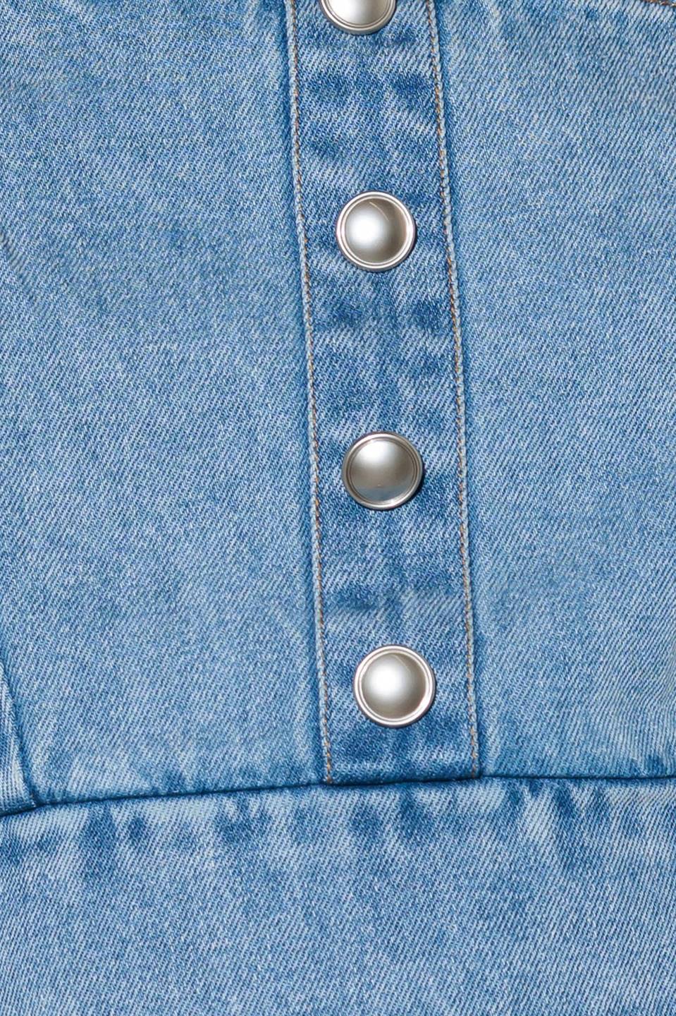 EVER SO SWEET LIGHT INDIGO DENIM TOP - MaraFormigone