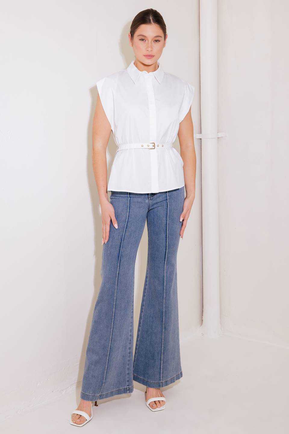 Top blanco tejido On Cloud Nine