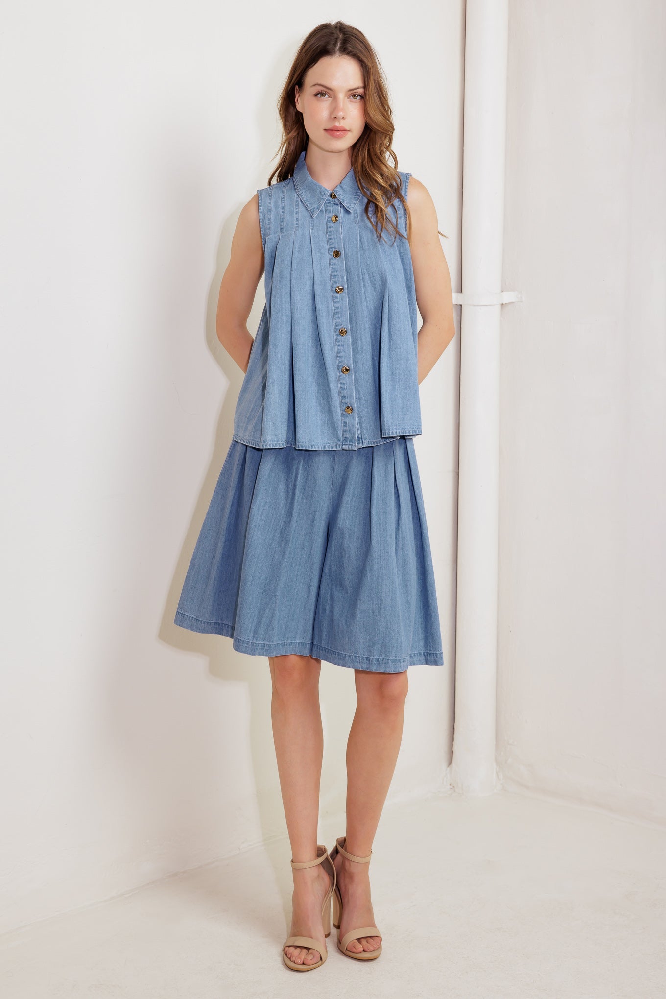 SERENITY HILL CHAMBRAY TOP - MaraFormigone