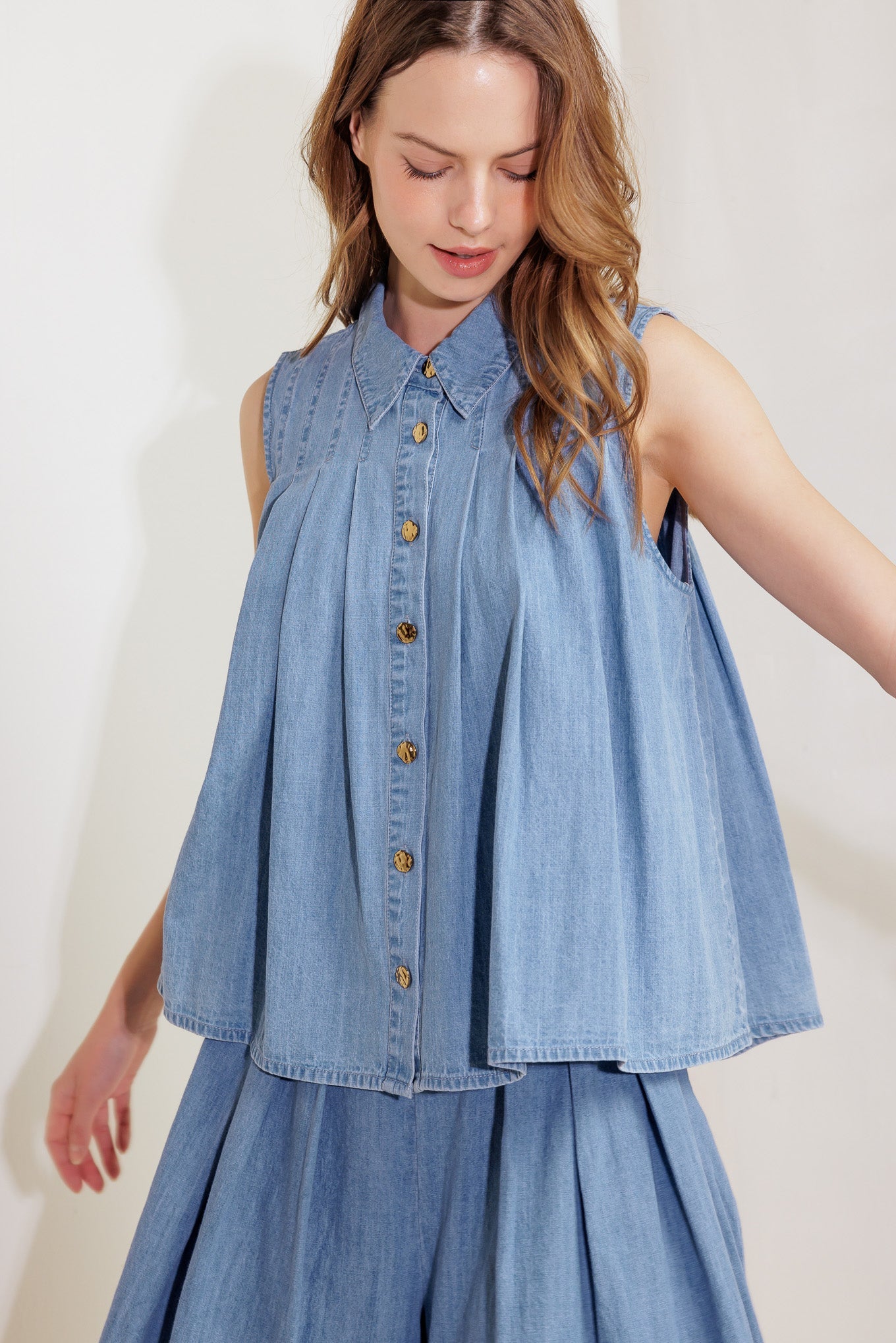 SERENITY HILL CHAMBRAY TOP - MaraFormigone