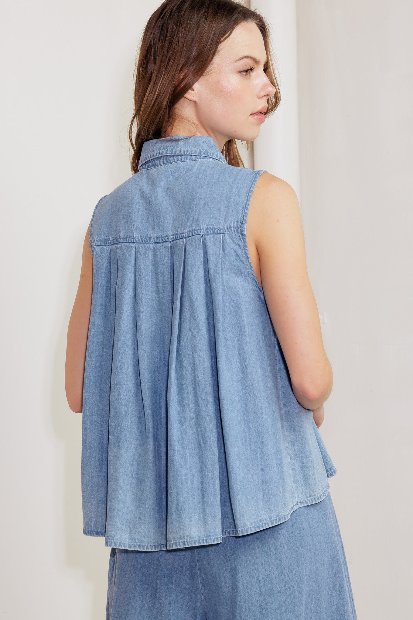 SERENITY HILL CHAMBRAY TOP - MaraFormigone
