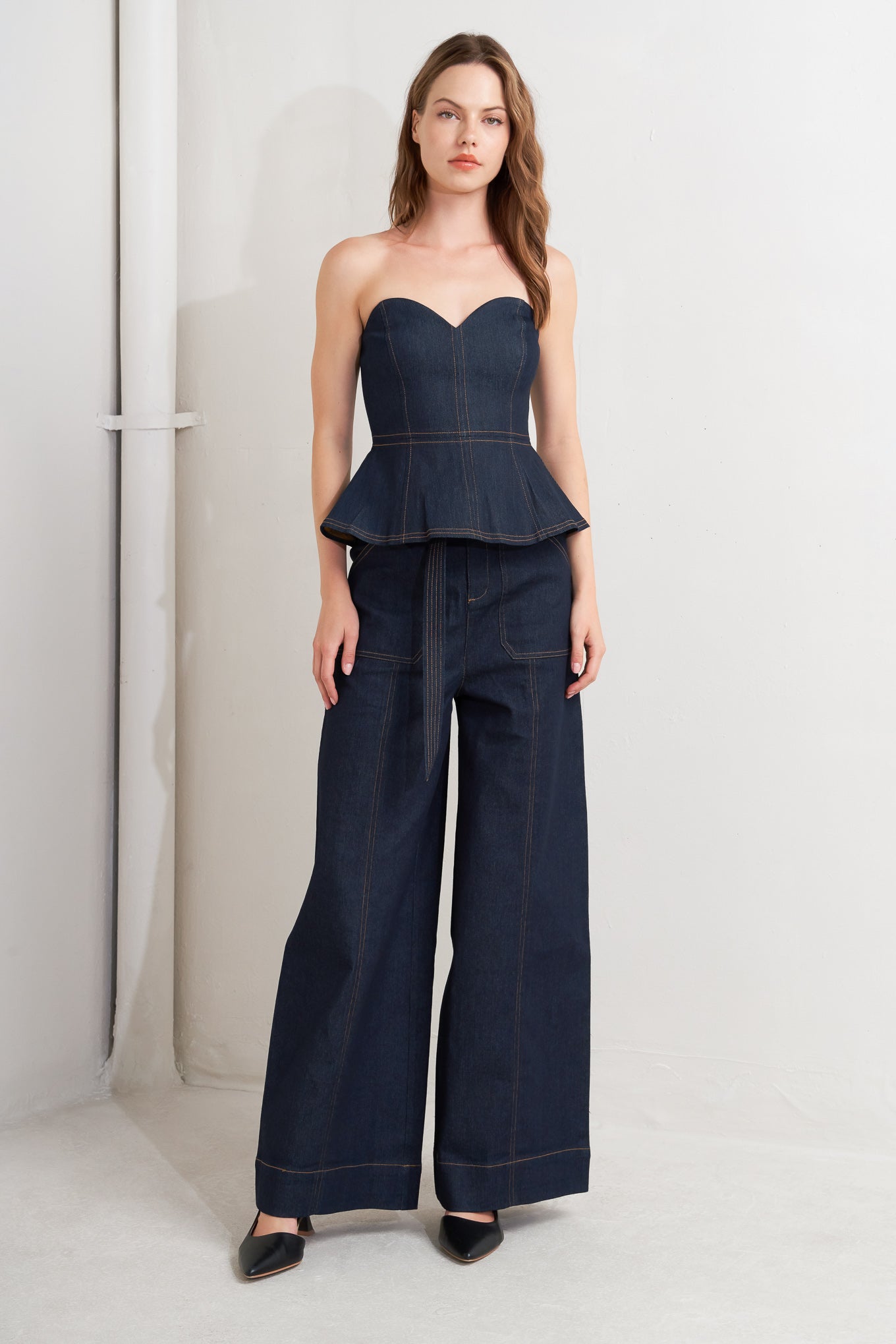 SWEETHEART EDGE DENIM TOP - MaraFormigone
