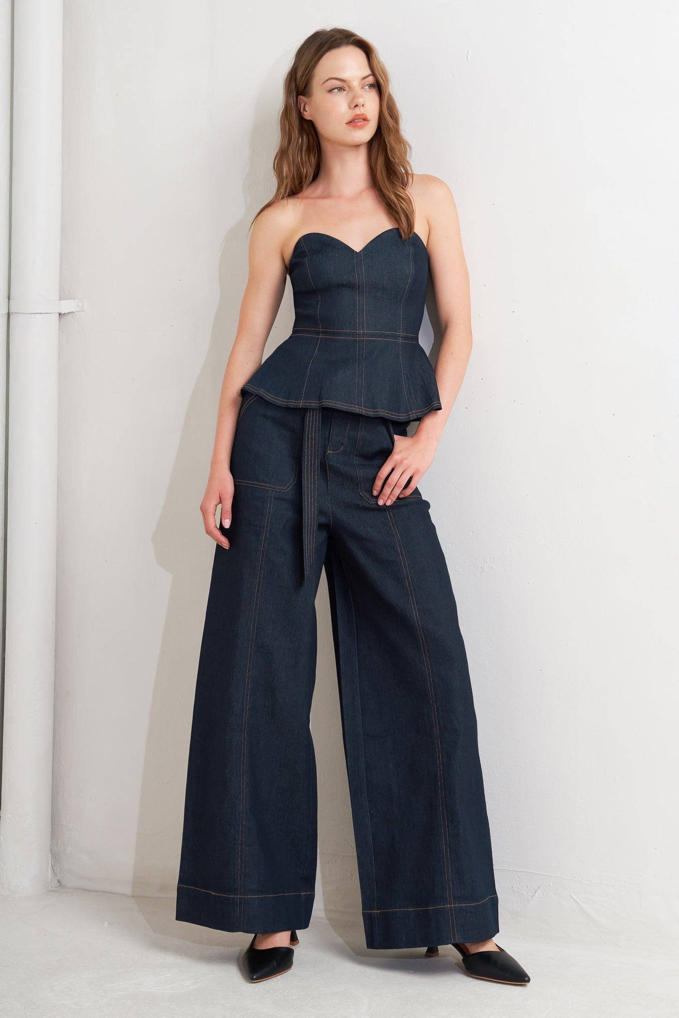 SWEETHEART EDGE DENIM TOP - MaraFormigone