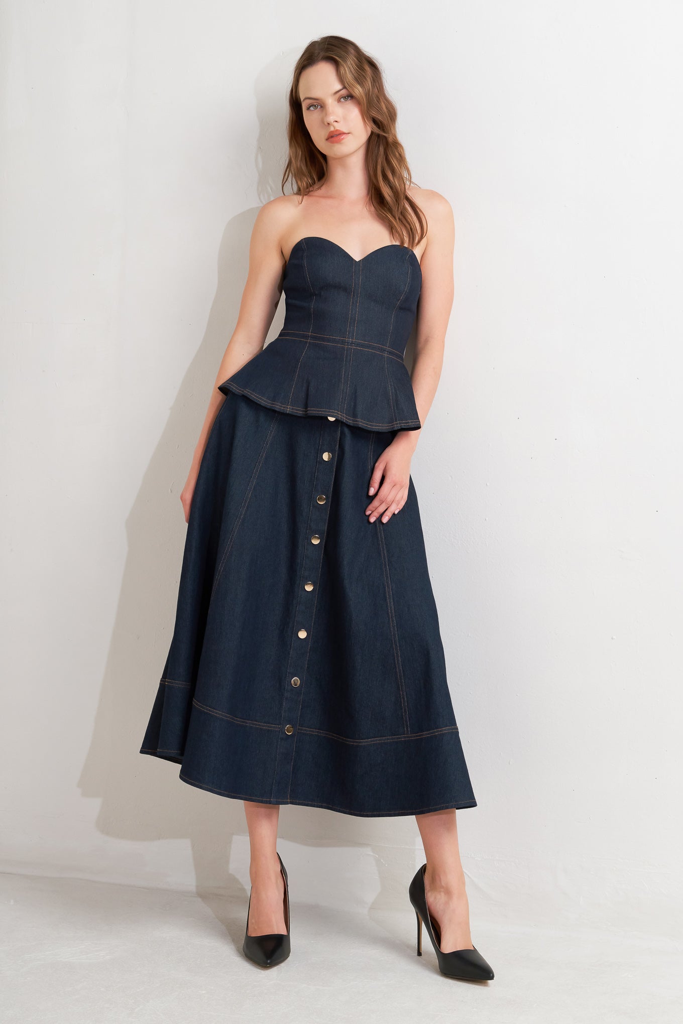 SWEETHEART EDGE DENIM TOP - MaraFormigone