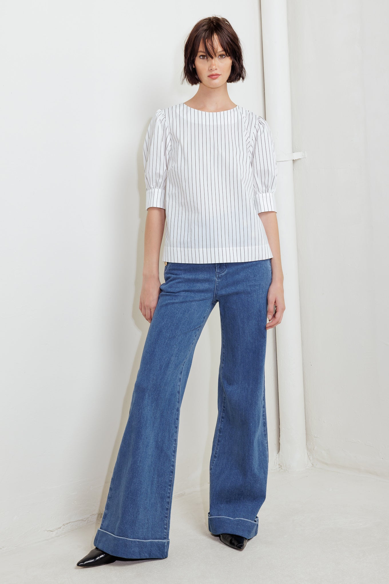 COCOON HOUR WHITE WOVEN TOP - MaraFormigone