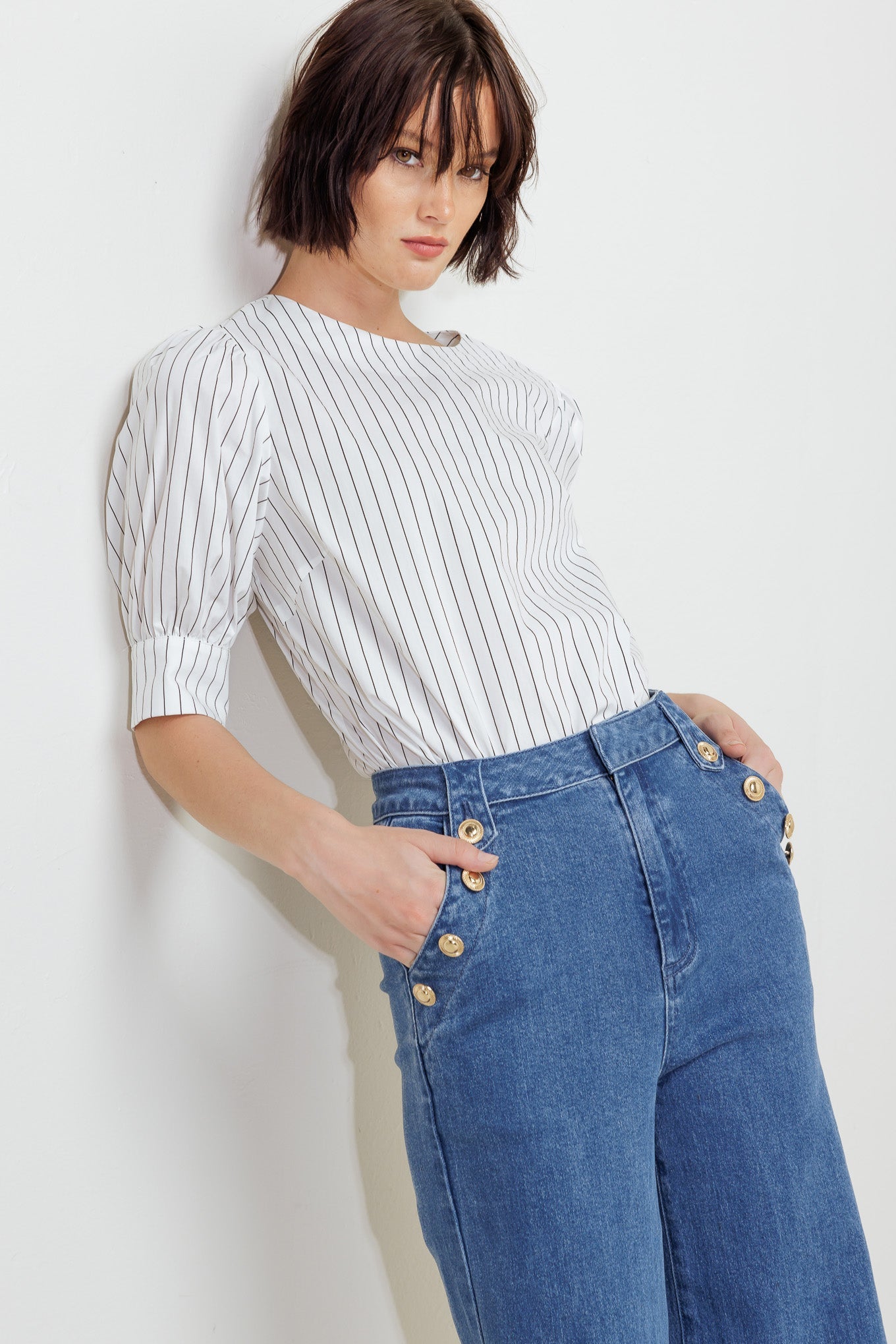 COCOON HOUR WHITE WOVEN TOP - MaraFormigone