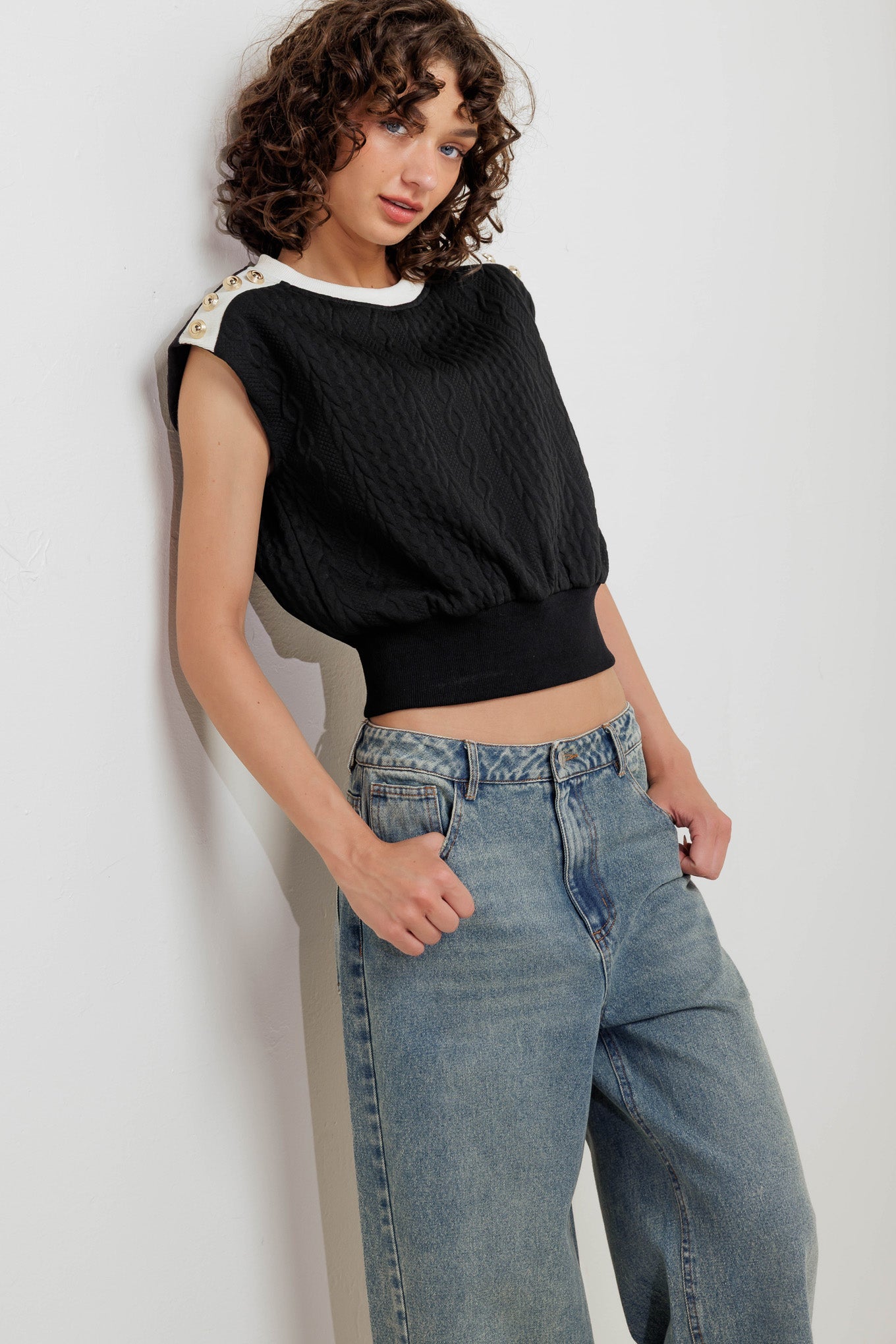 TOP DE PUNTO CON ESTILO ROMÁNTICO URBANO