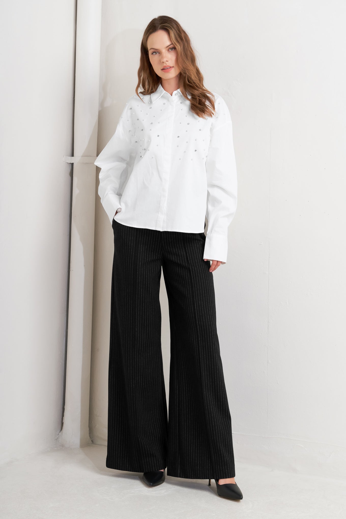 CRYSTAL TOUCH WOVEN SHIRT - MaraFormigone