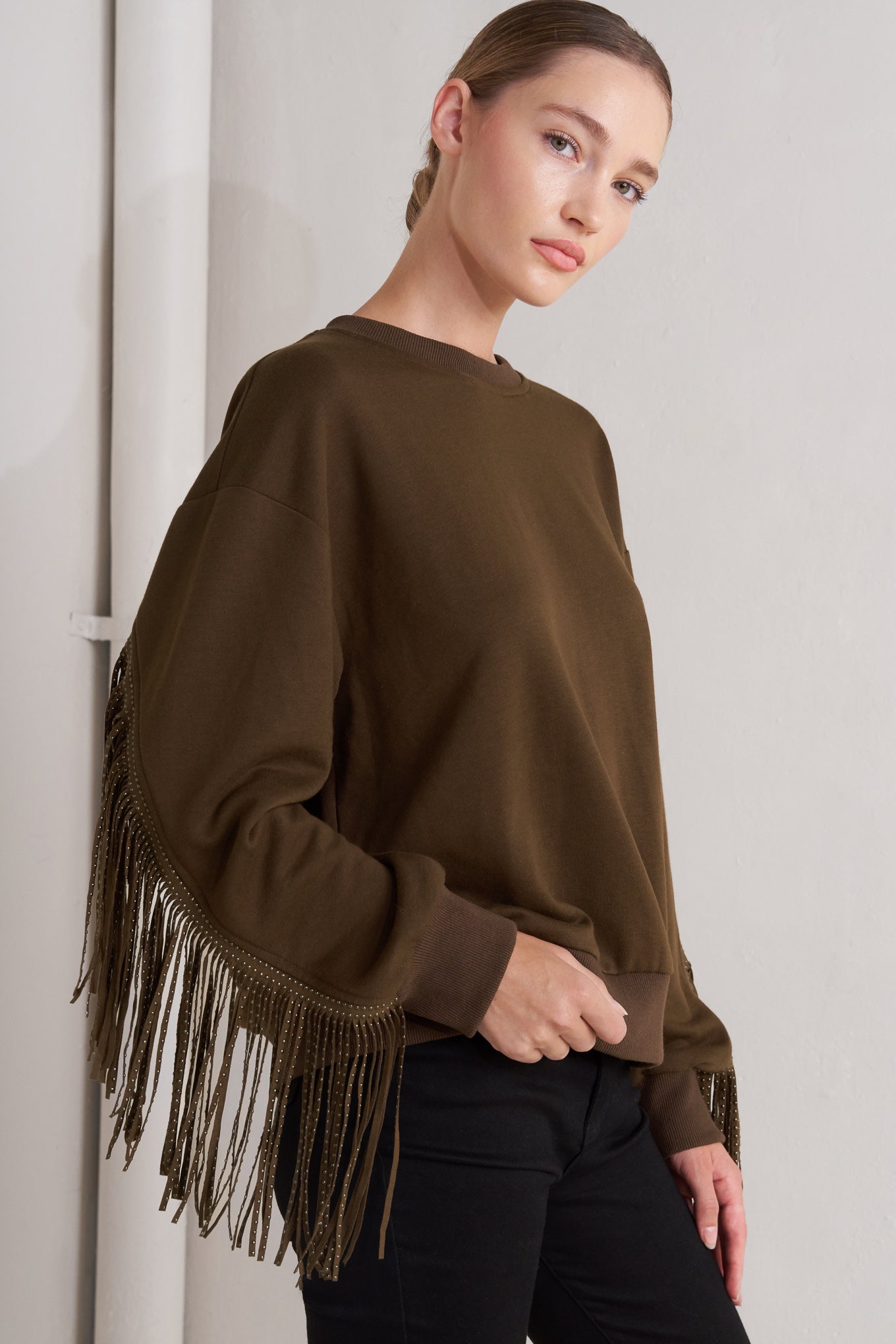 FRINGE CITY PULLOVER KNIT TOP - MaraFormigone
