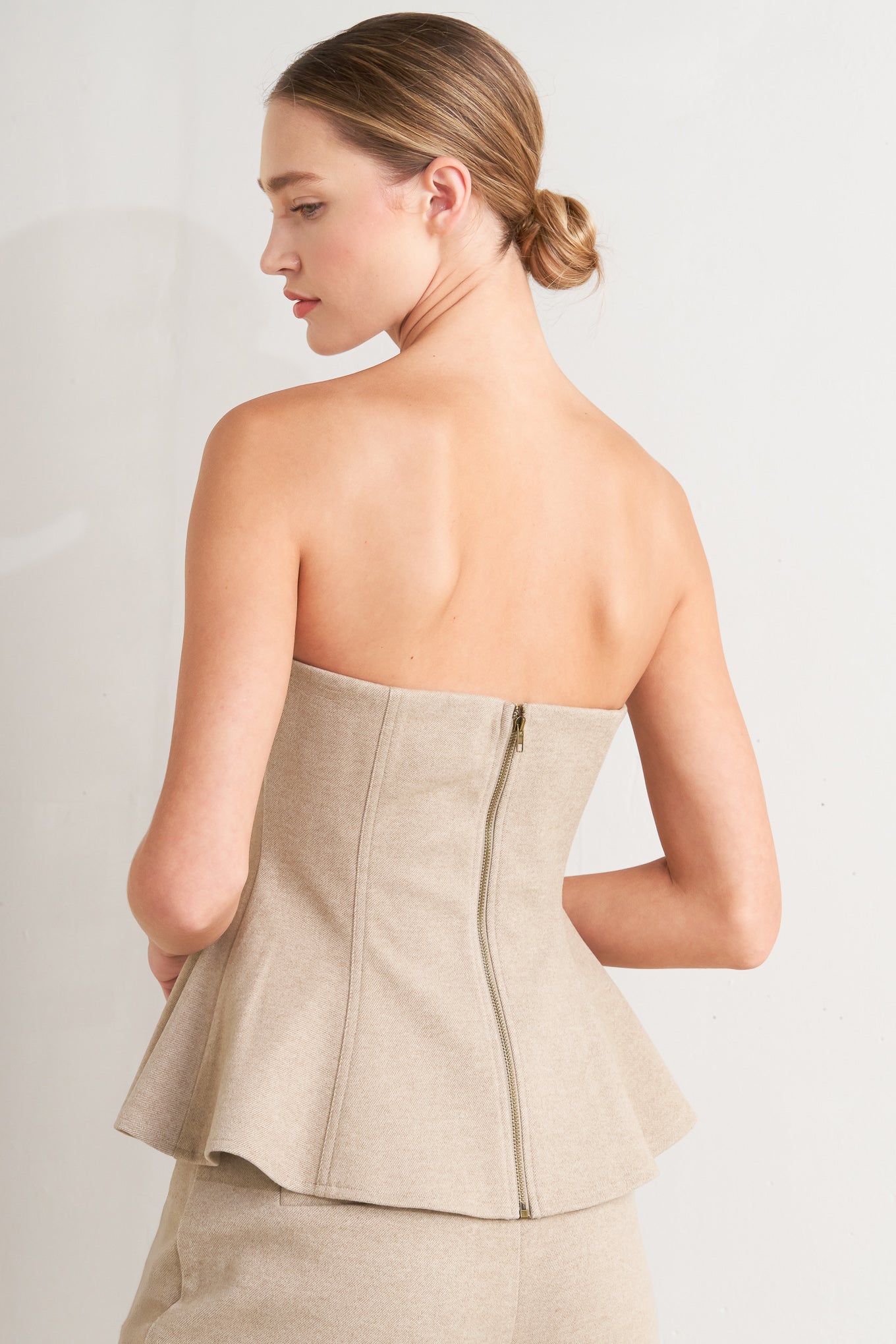 MODERN CORSET MOCHA KNIT TOP - MaraFormigone