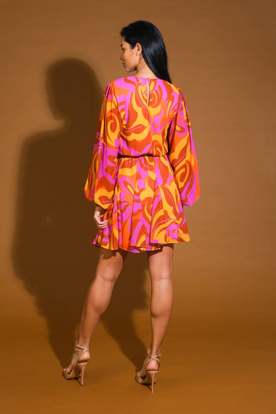 CROSS YOUR MIND WOVEN MINI DRESS - MaraFormigone