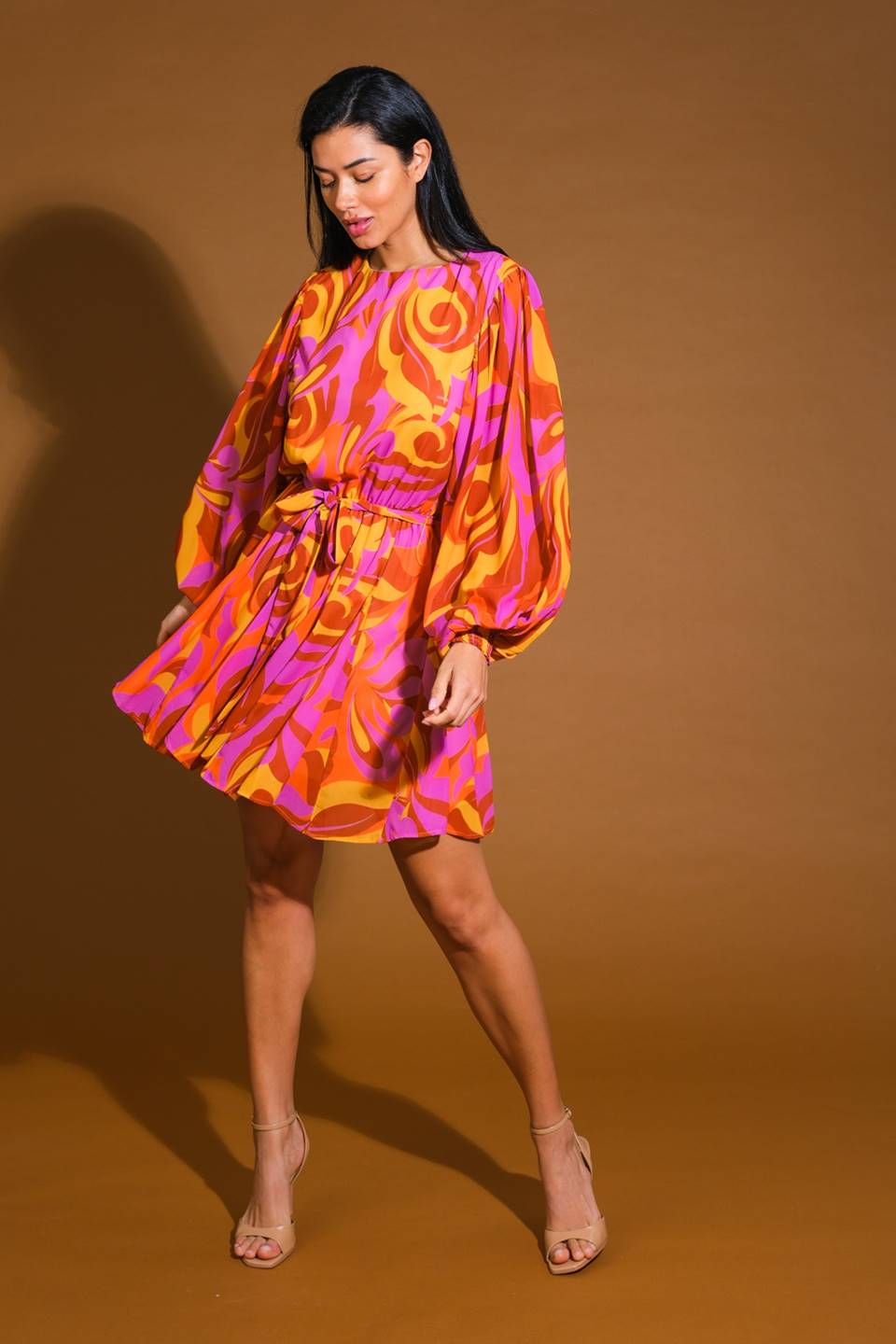 CROSS YOUR MIND WOVEN MINI DRESS - MaraFormigone