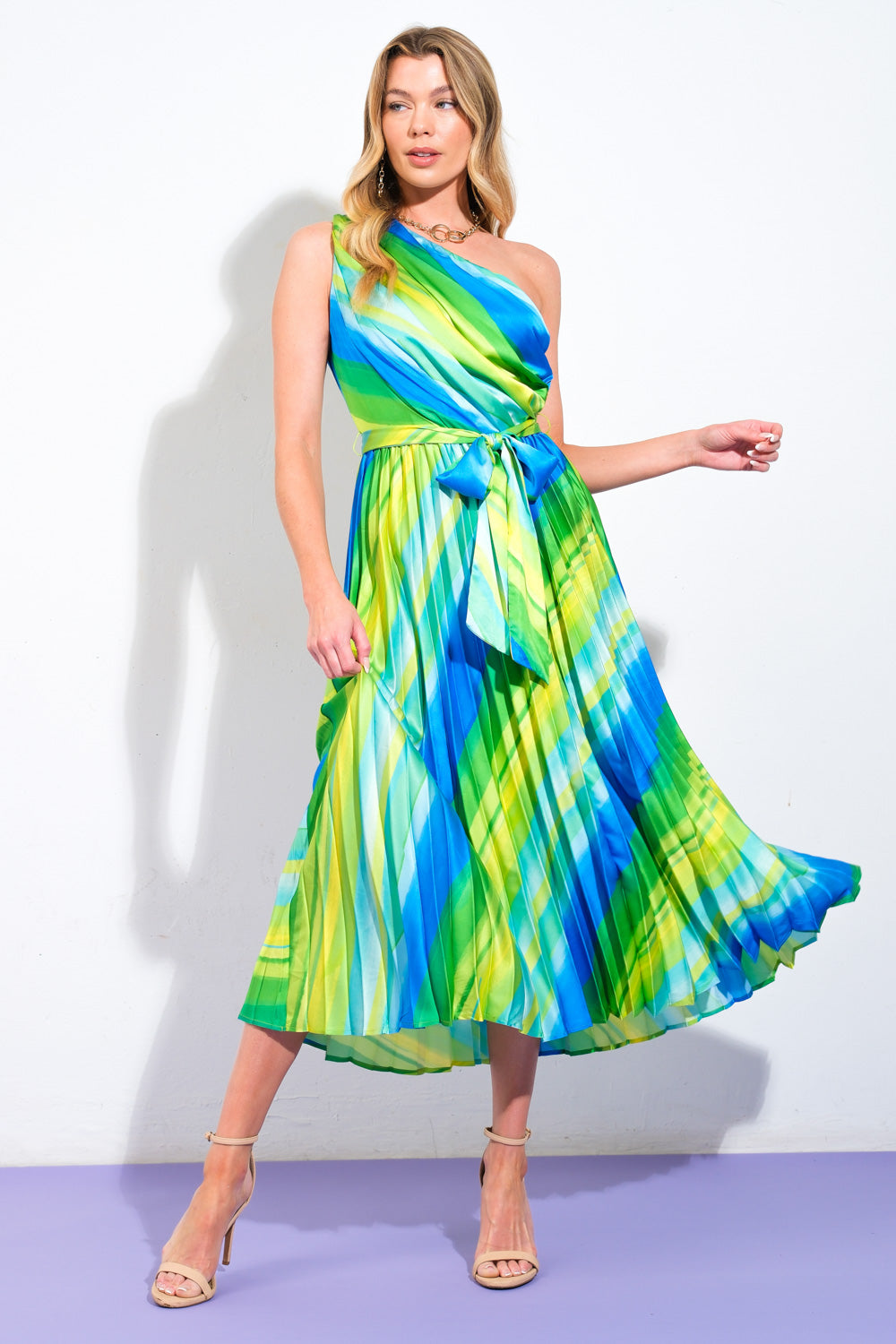 EXUBERANT ELEGANCE WOVEN MIDI DRESS - MaraFormigone