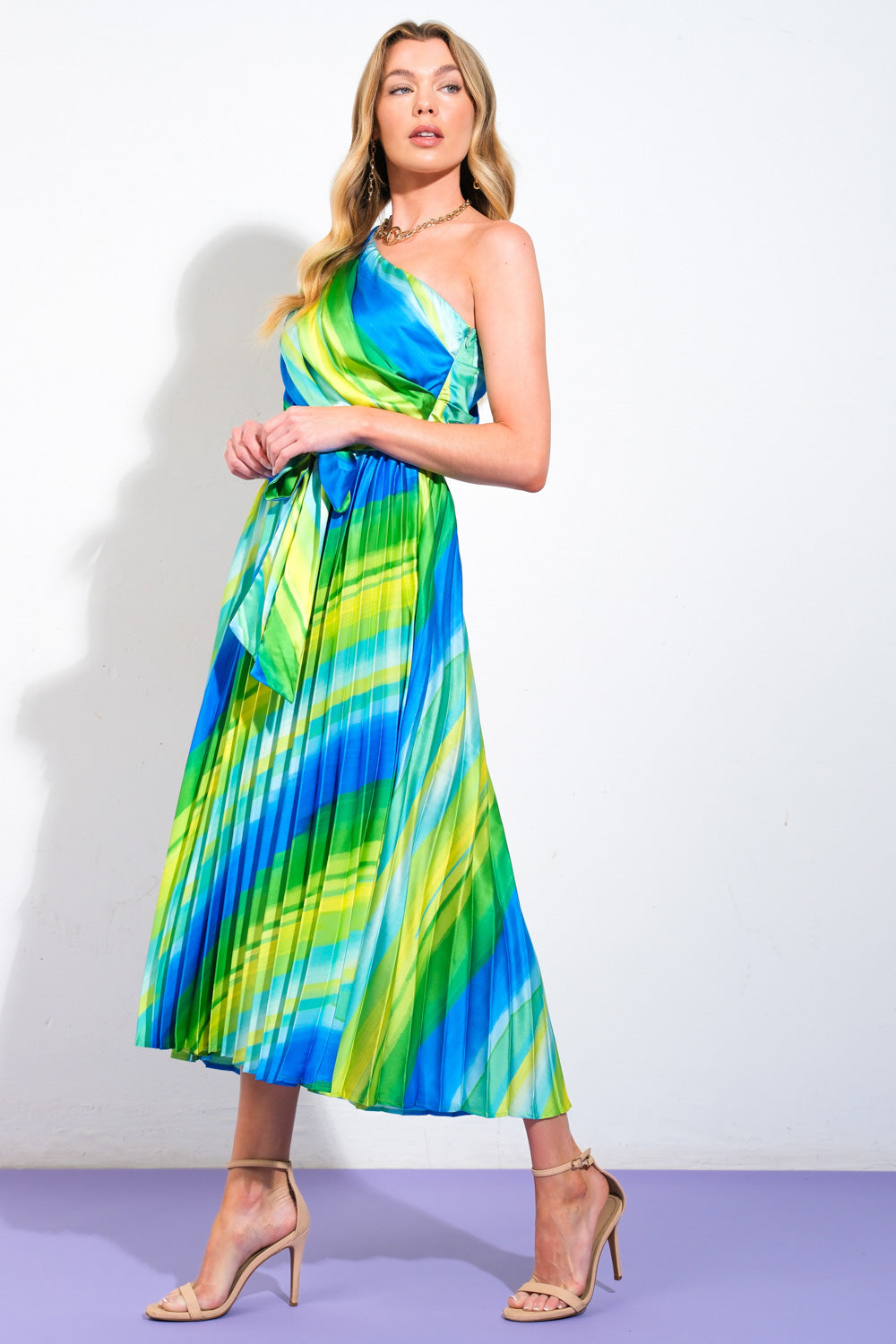 EXUBERANT ELEGANCE WOVEN MIDI DRESS - MaraFormigone